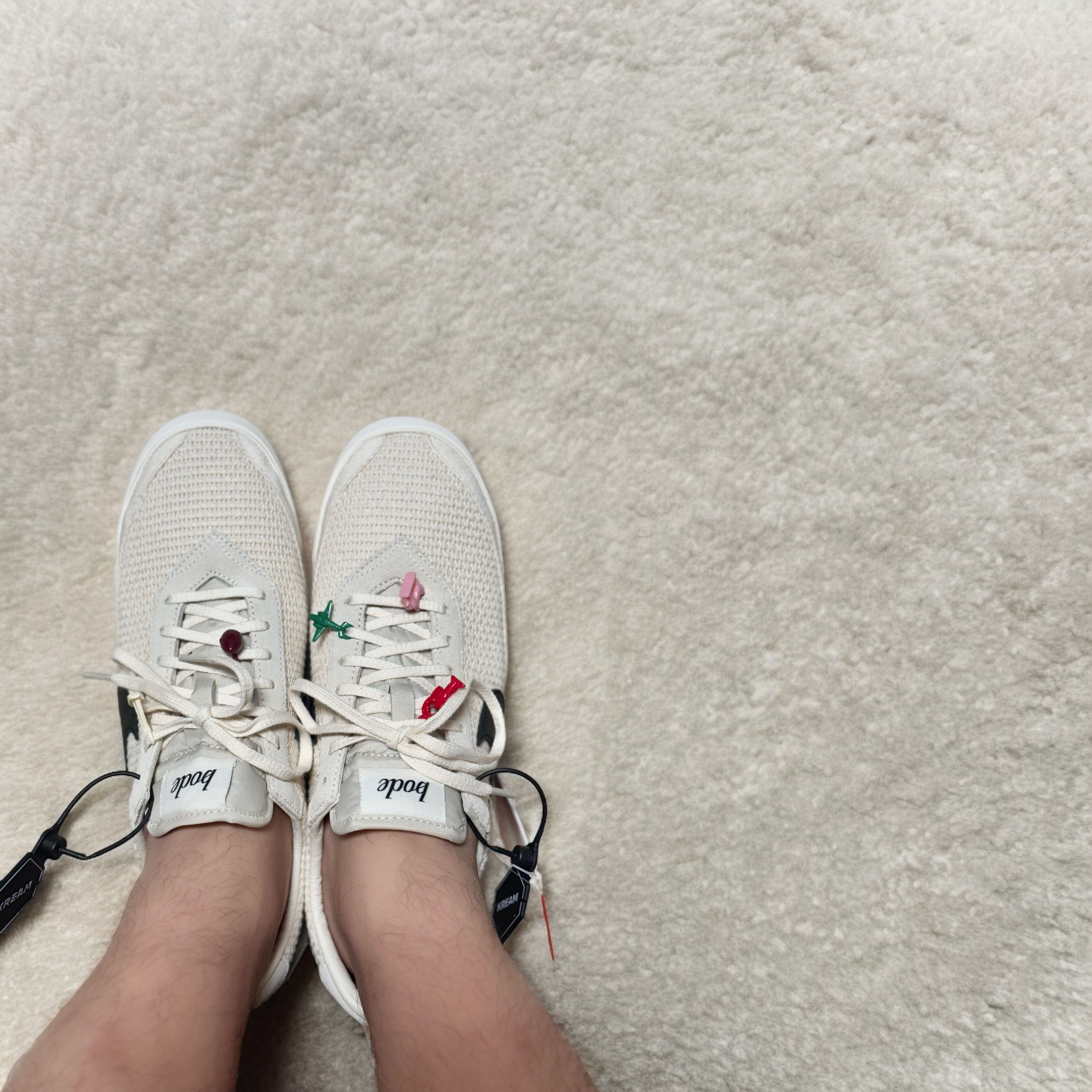 Nike x Bode Astrograbber SP Light Cream and Black 착용 스타일