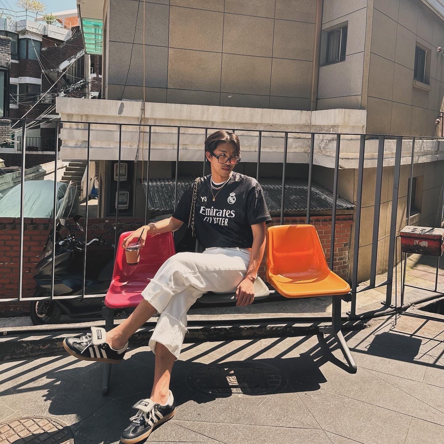 Adidas x Wales Bonner Pony Tonal Samba Core Black Cream White, Y-3 x Real Madrid 2023/24 4th Authentic Jersey Black (Non Marking Ver.) - US Sizing 착용 스타일 - 3