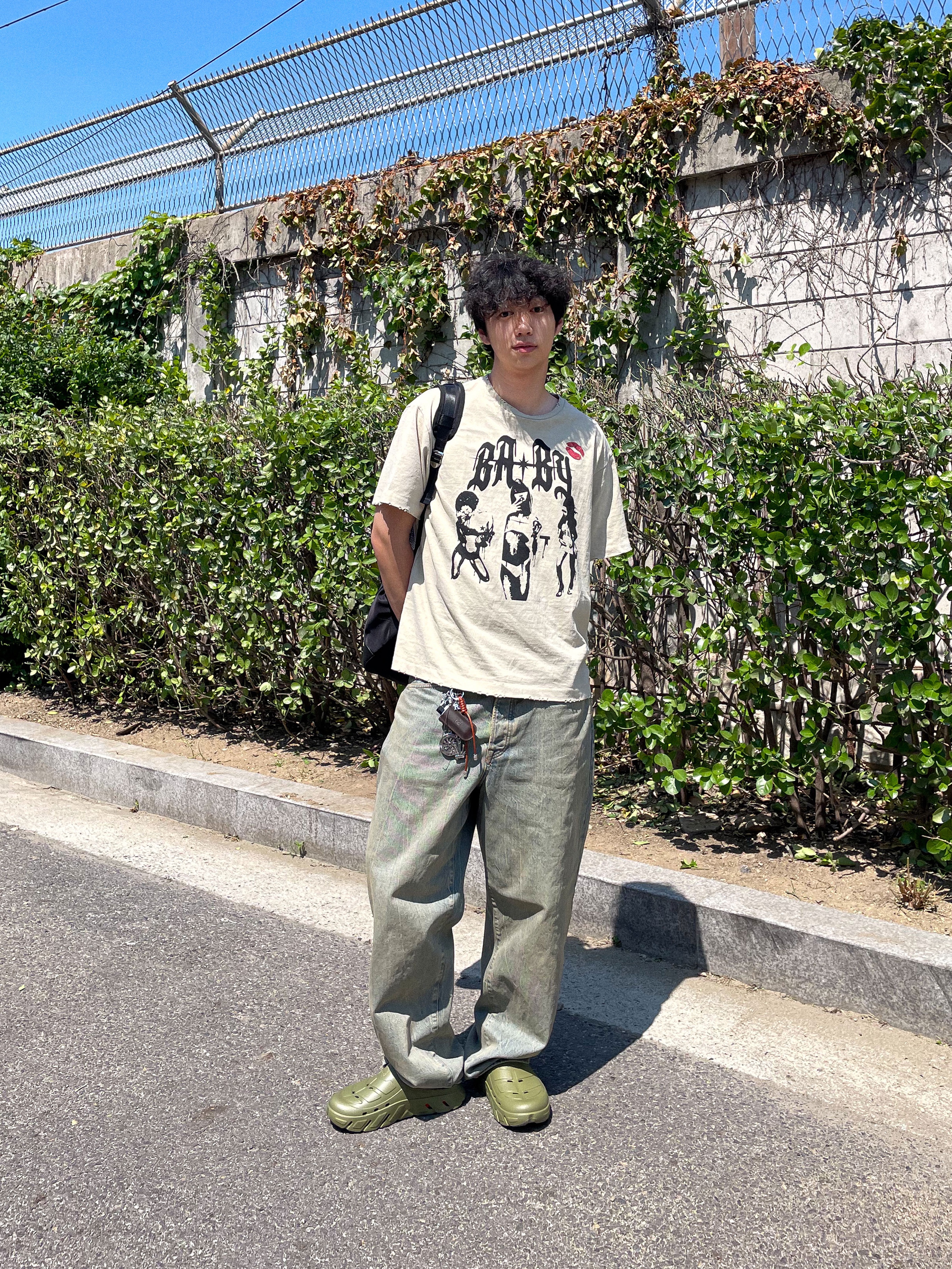 Stussy Denim Big OL' Jean Washed Beach Wash 착용 스타일 - 6