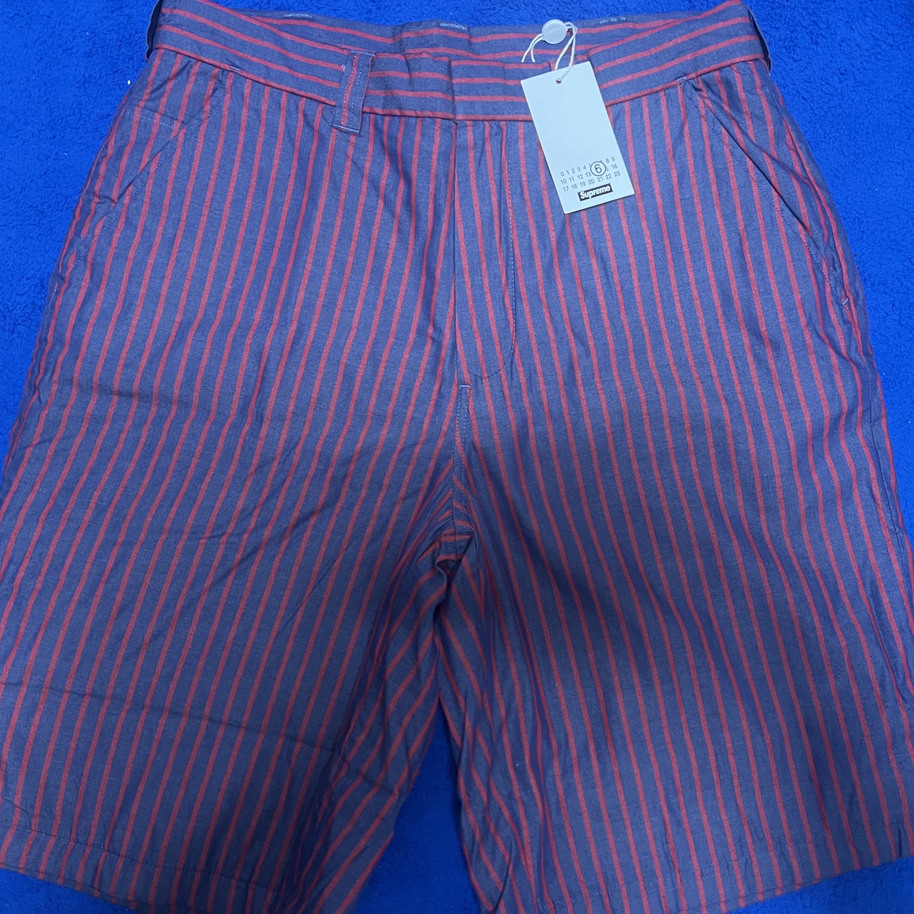 Supreme x MM6 Maison Margiela Padded Short Stripe - 24SS 착용 스타일