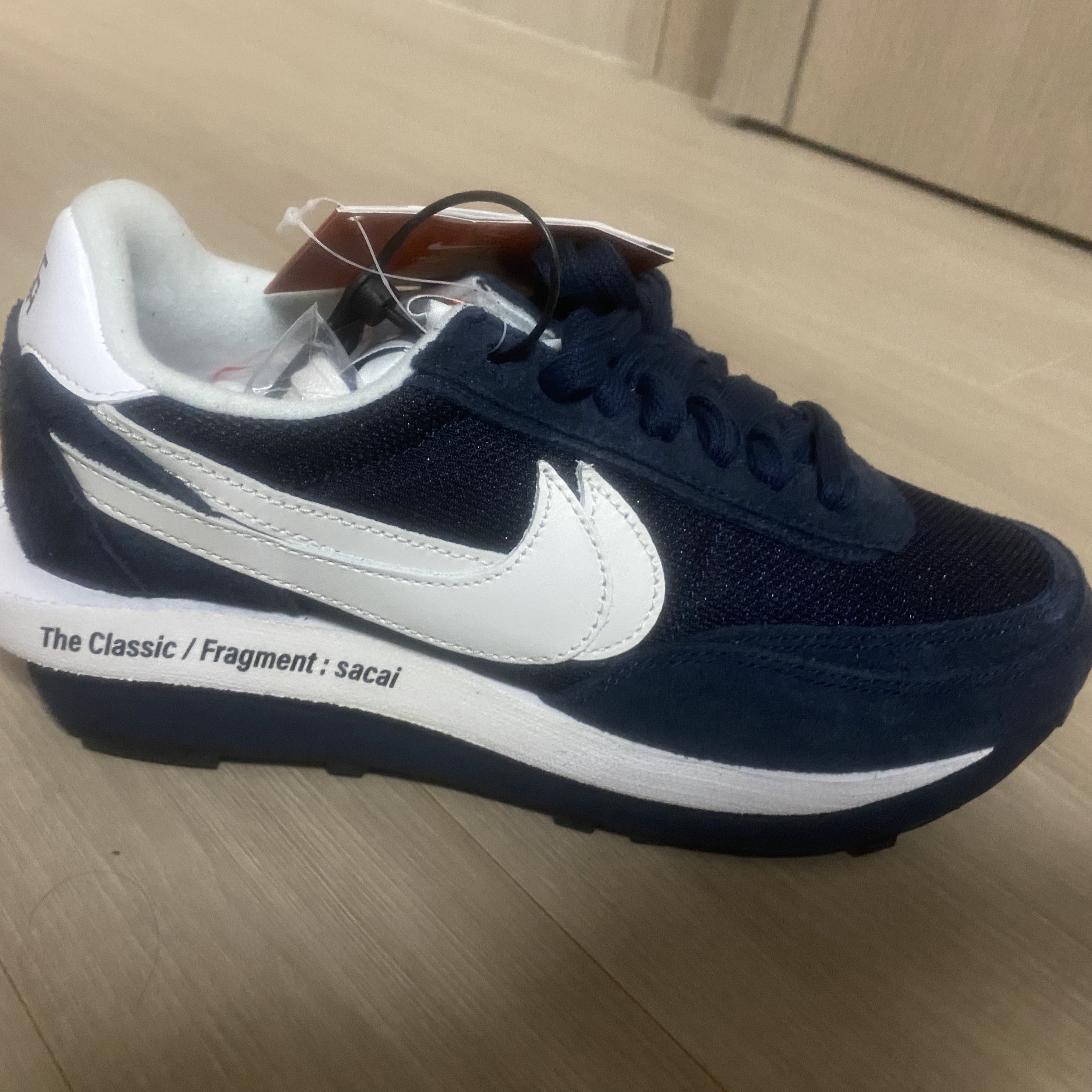 Nike x Sacai x Fragment LDWaffle Blackened Blue 착용 스타일