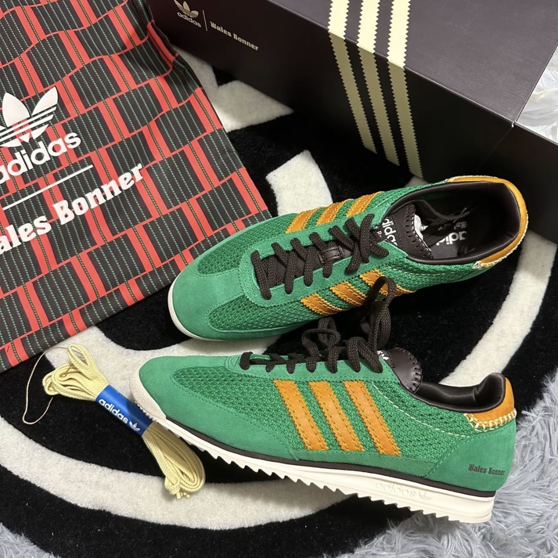 Adidas x Wales Bonner SL 72 Knit Green 착용 스타일