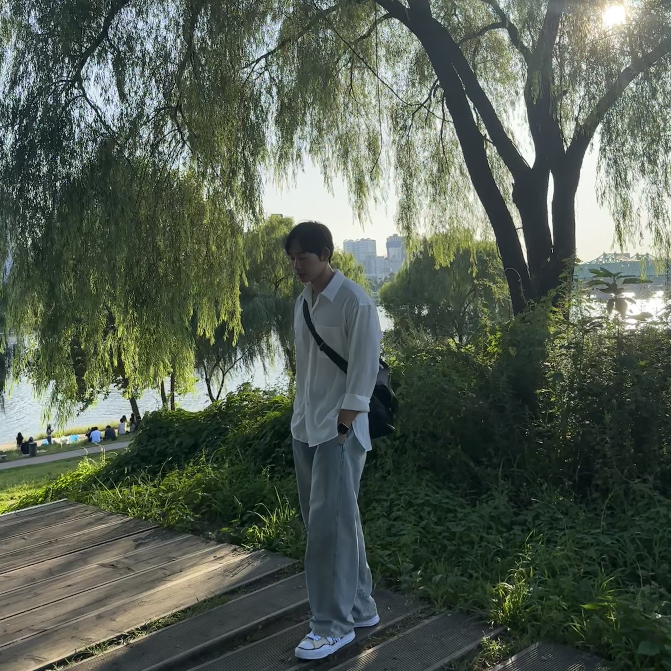 Maison Mihara Yasuhiro Peterson OG Sole Canvas Low-top Sneakers Natural, Polyteru Human Index Human Jumbo 1/2 T-Shirt Gray 착용 스타일 - 1