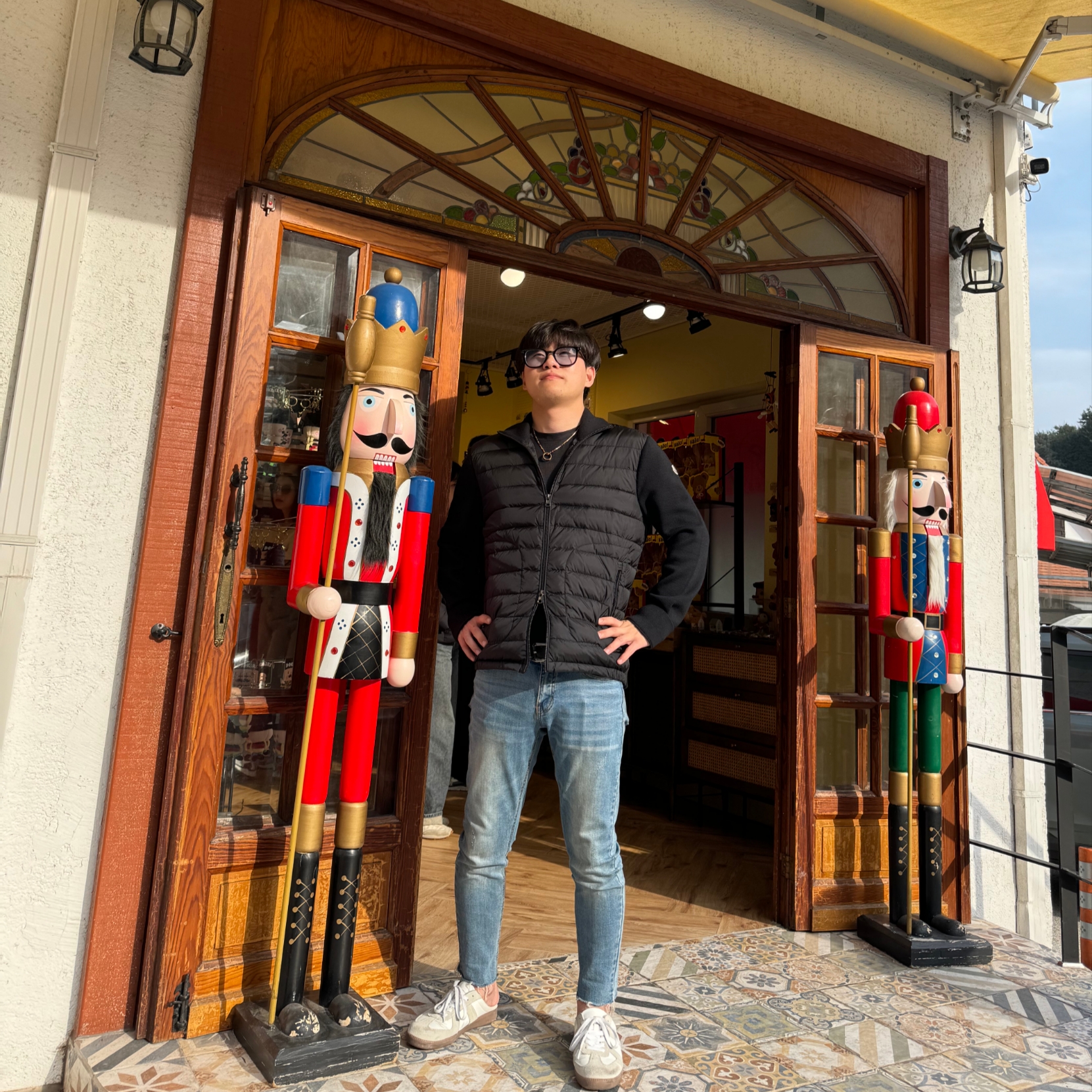 Moncler Padded Wool Cardigan Black - 23FW 착용 스타일
