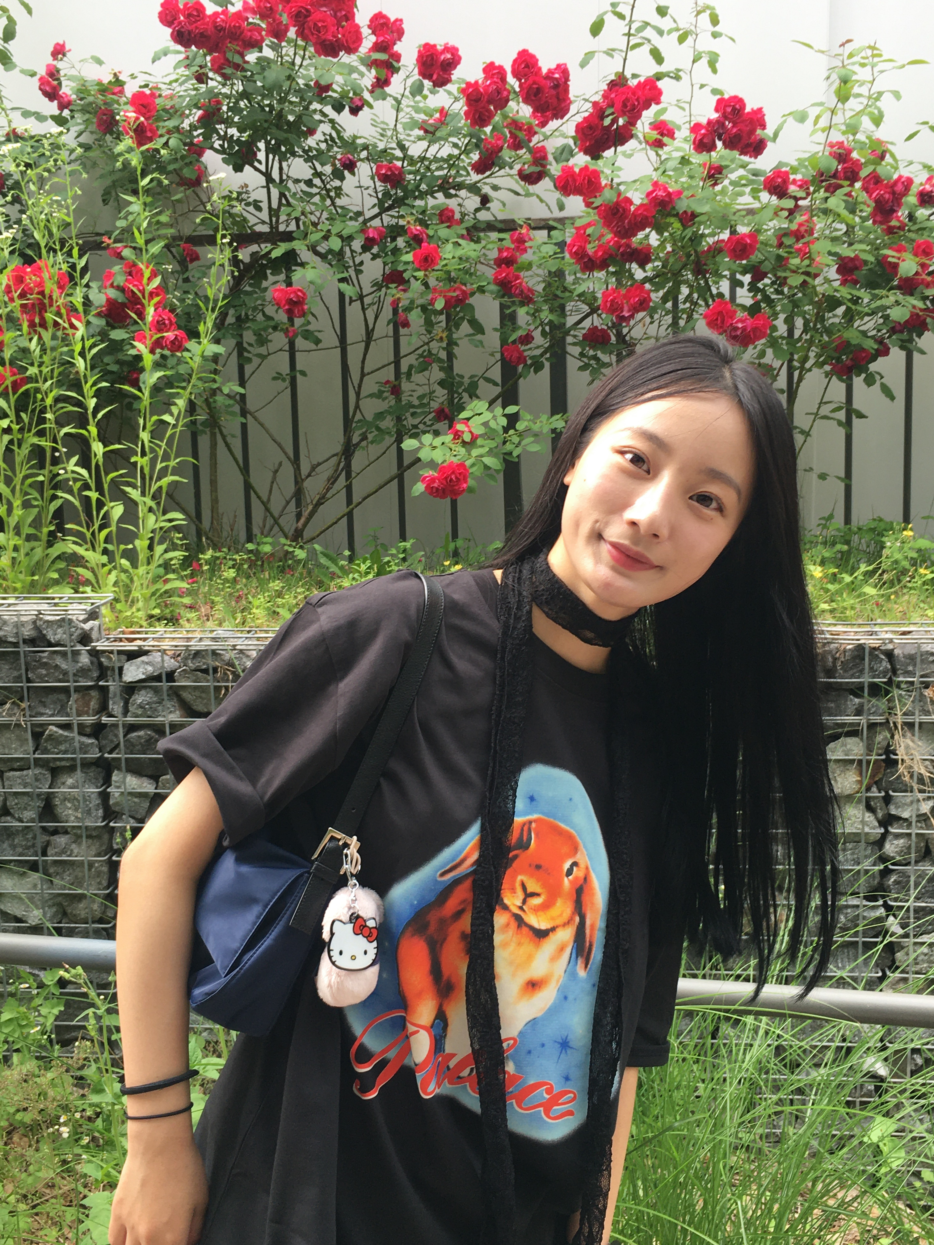 Palace Bunny T-Shirt Black - 24SS 착용 스타일 - 3
