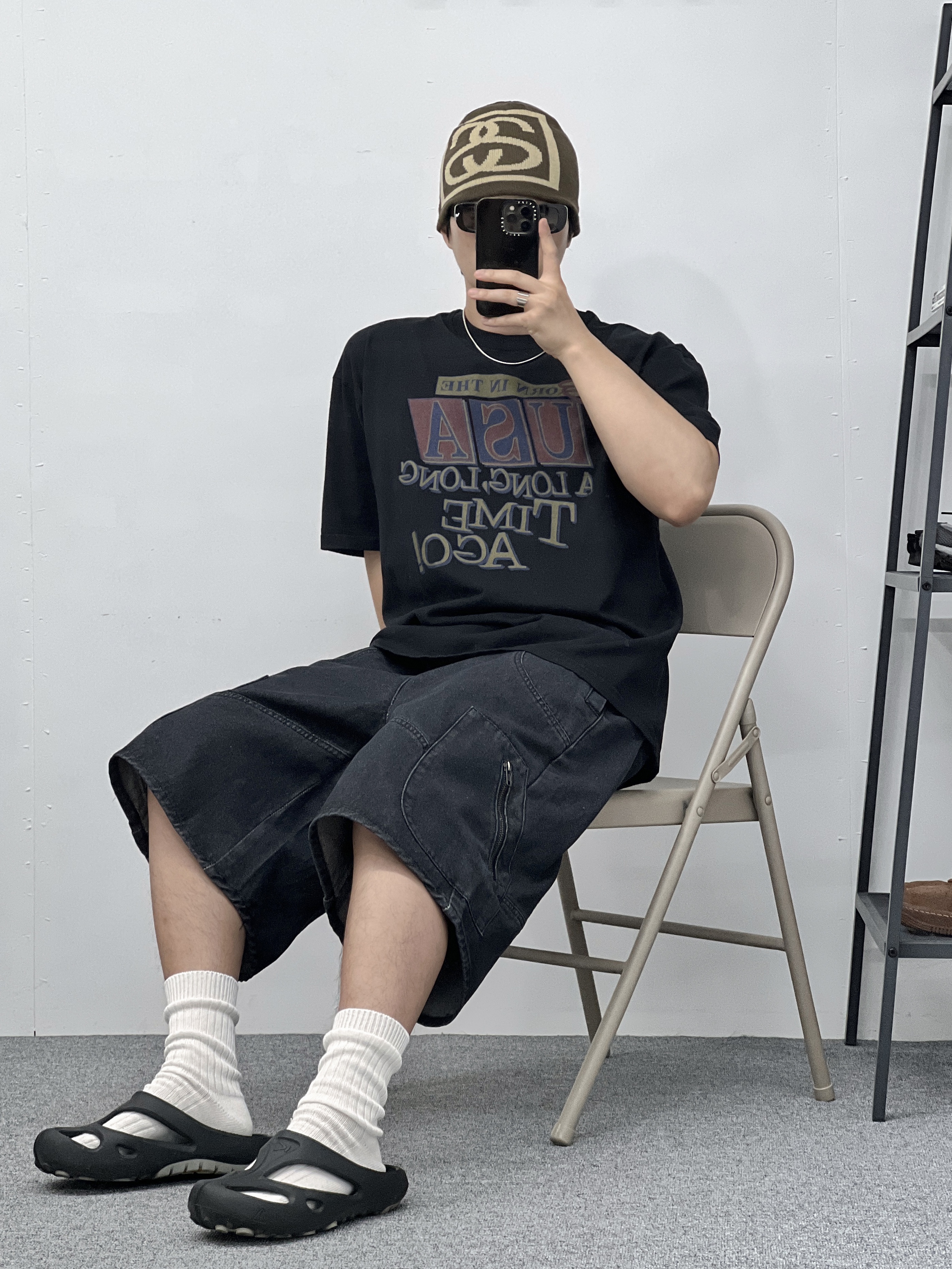 Stussy SS Link Skullcap Beanie Brown, Keen Shanti Black Dawn Blue 착용 스타일 - 1