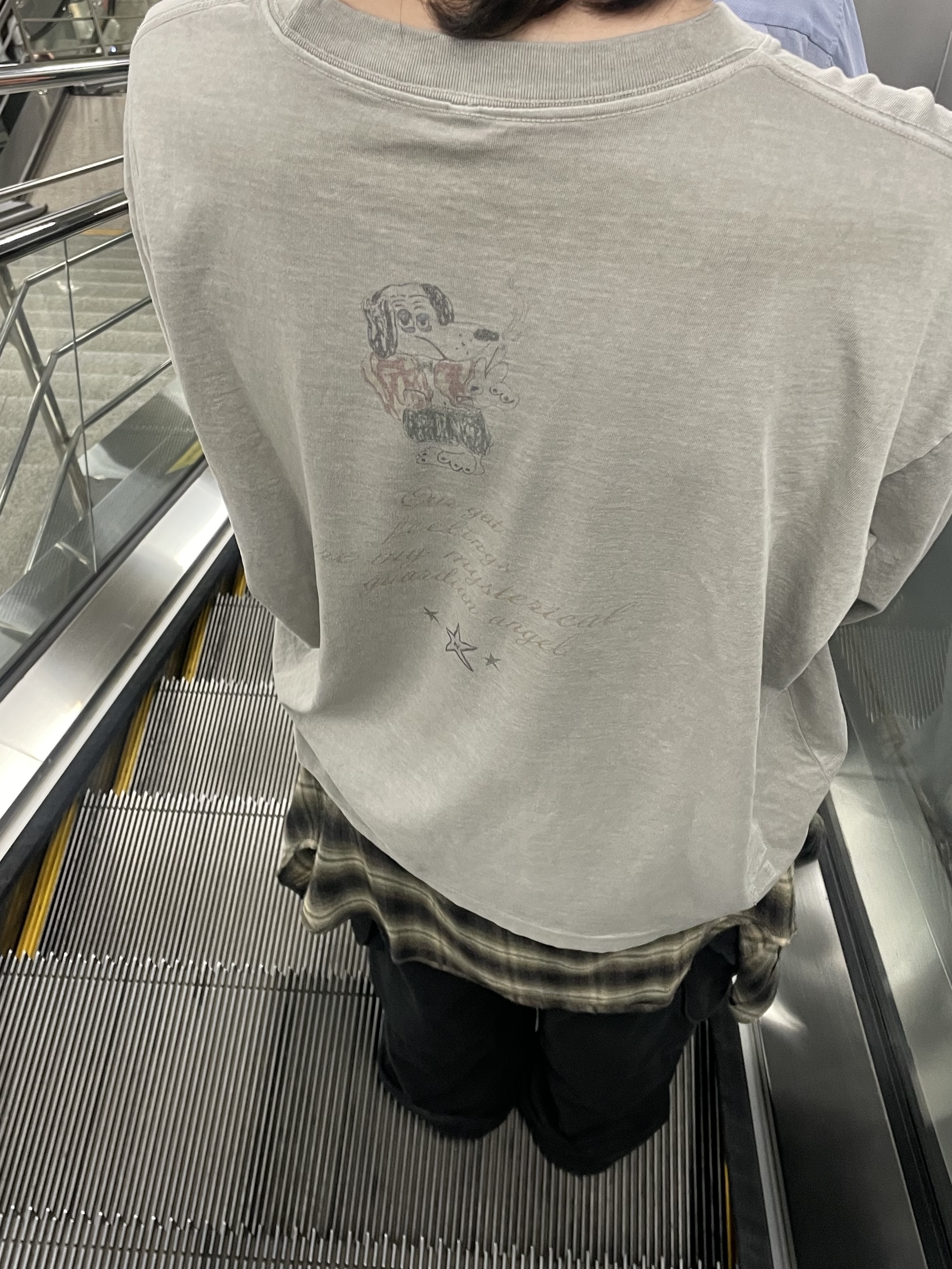 Polyteru Human Index Human Jumbo 1/2 T-Shirt Gray, Polyteru Human Index Index Track Pants Black/White 착용 스타일 - 1