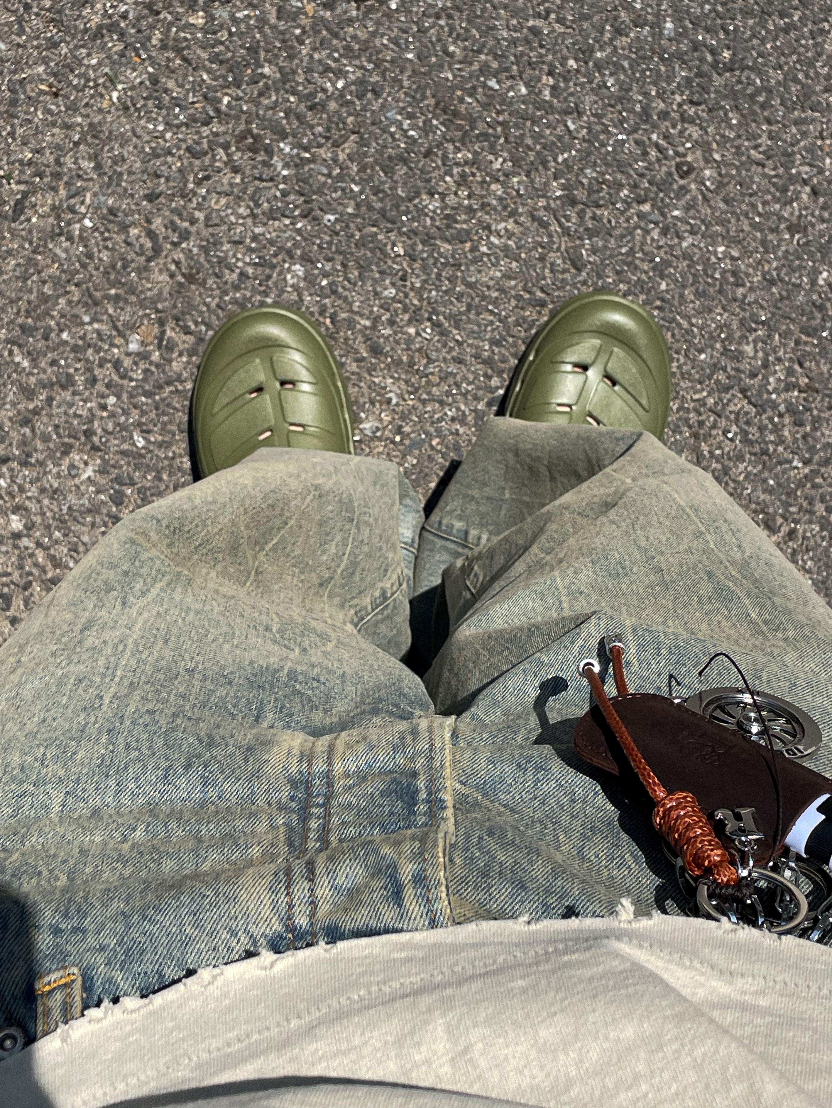 Stussy Denim Big OL' Jean Washed Beach Wash 착용 스타일 - 2