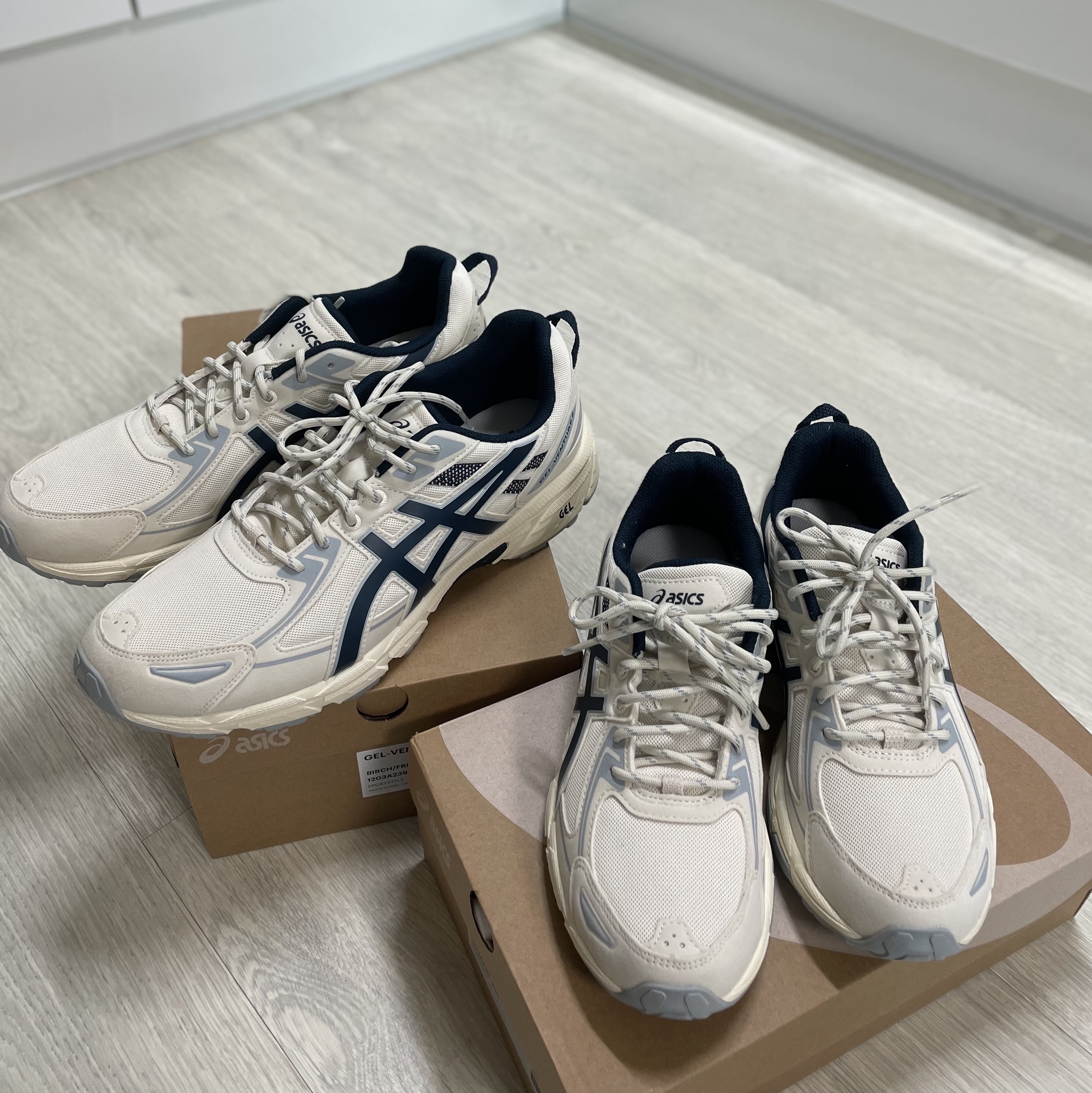 Asics Gel-Venture 6 SPS Birch French Blue 착용 스타일