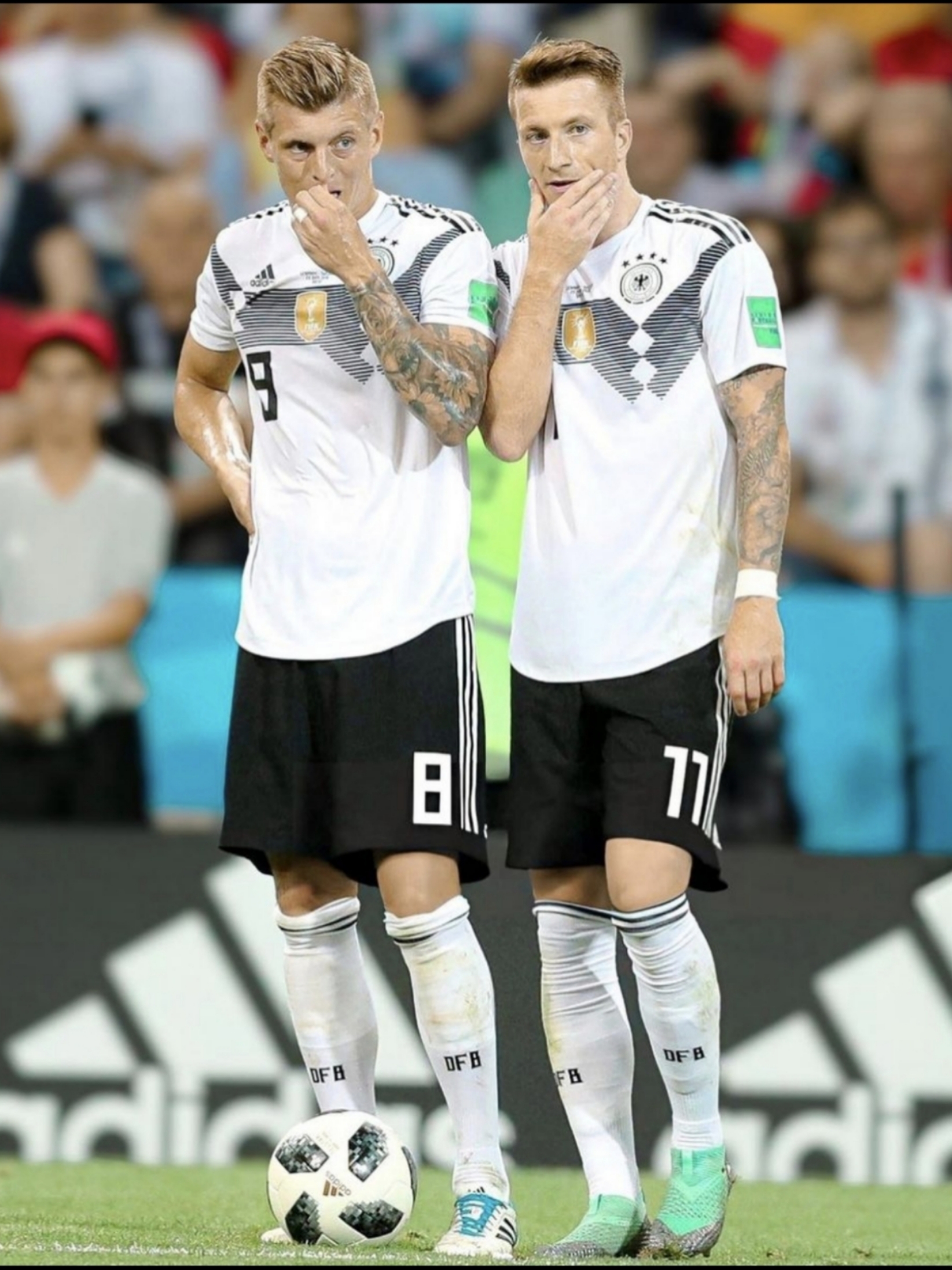 Adidas 11Pro Toni Kroos FG Cloud White Solar Blue 착용 스타일 - 4
