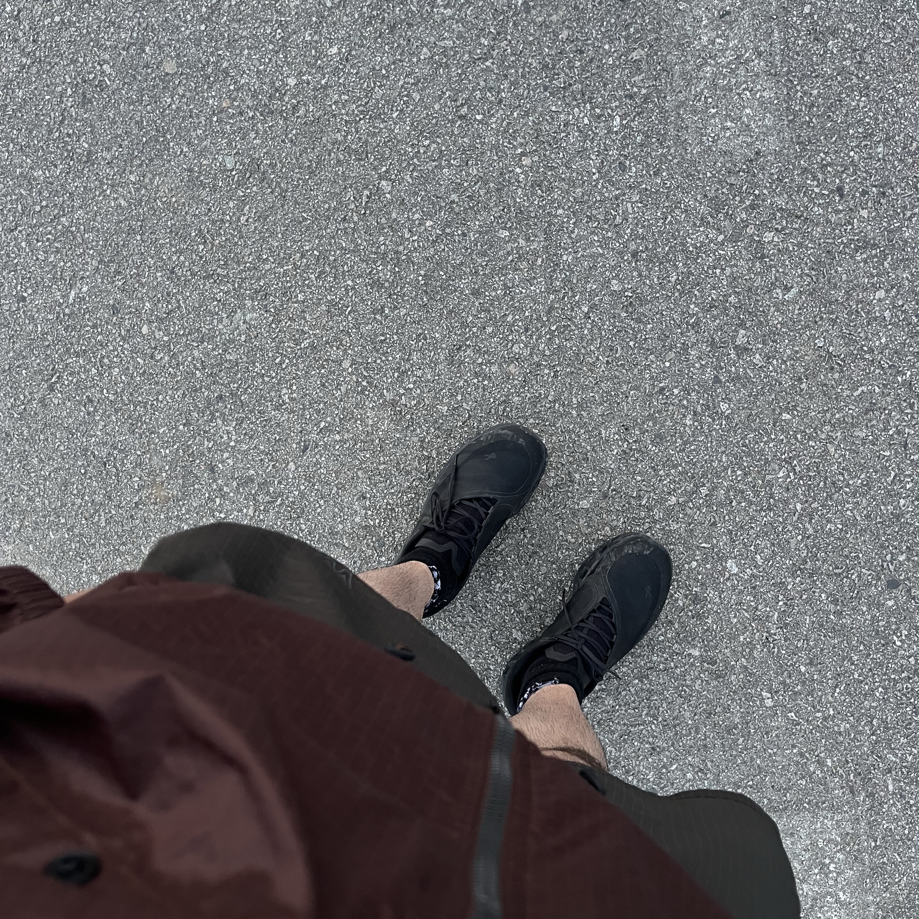 Our Legacy Work Shop Running Shorts Ripstop Washed Black 착용 스타일