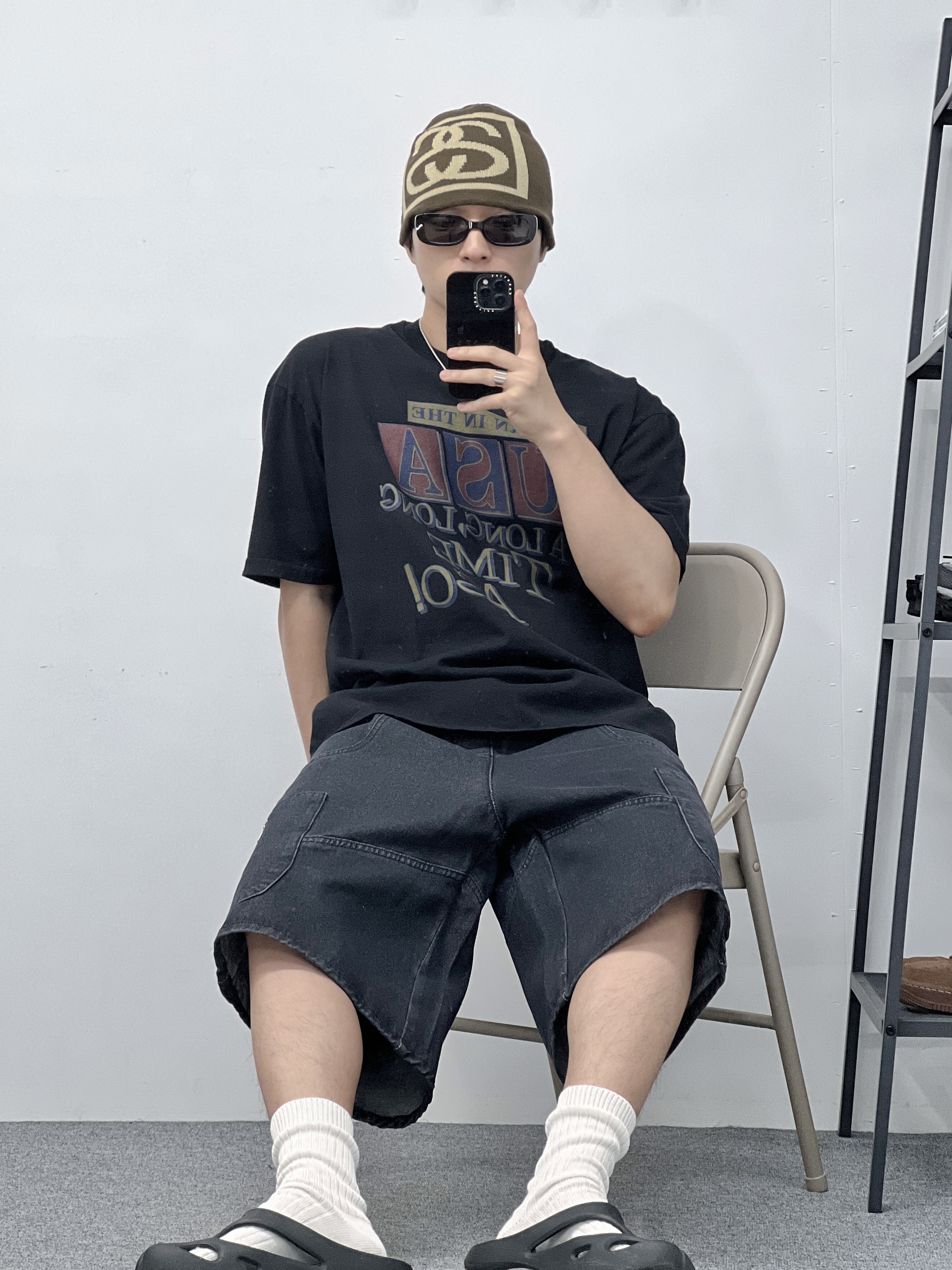 Stussy SS Link Skullcap Beanie Brown, Keen Shanti Black Dawn Blue 착용 스타일 - 3
