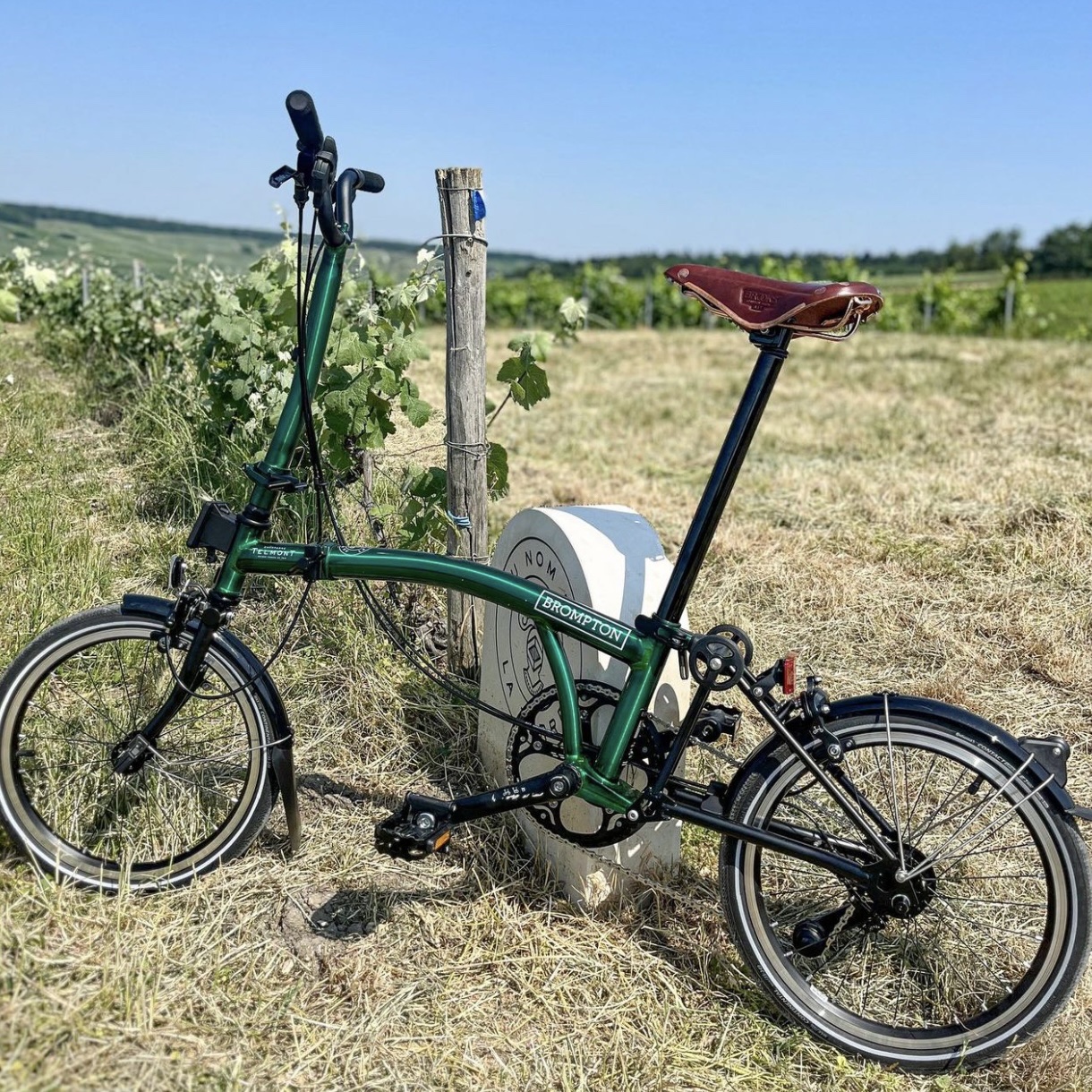 Brompton x Palace C Line Urban 2 Speed Glowstick Yellow 착용 스타일 - 8