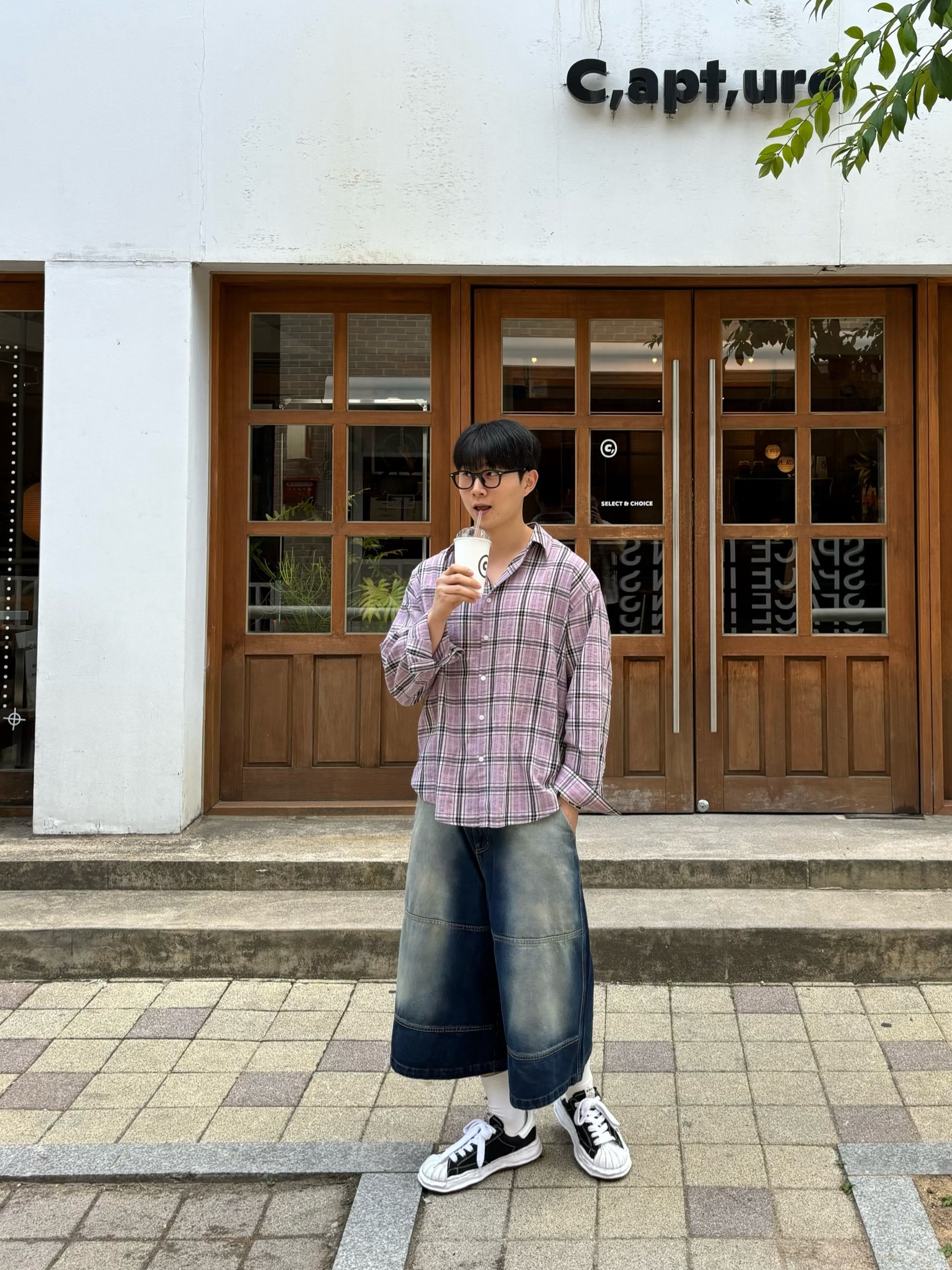 Maison Mihara Yasuhiro Blakey OG Sole Canvas Low-top Sneakers Black White 착용 스타일