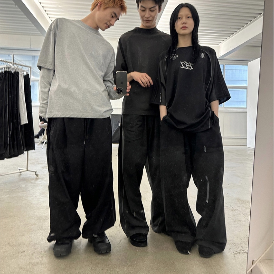 Polyteru Turtle Neck Sleeve Melange Gray, Polyteru 1011 Fatigue Sweatpants 1.2v Dark Purple Navy 착용 스타일 - 2