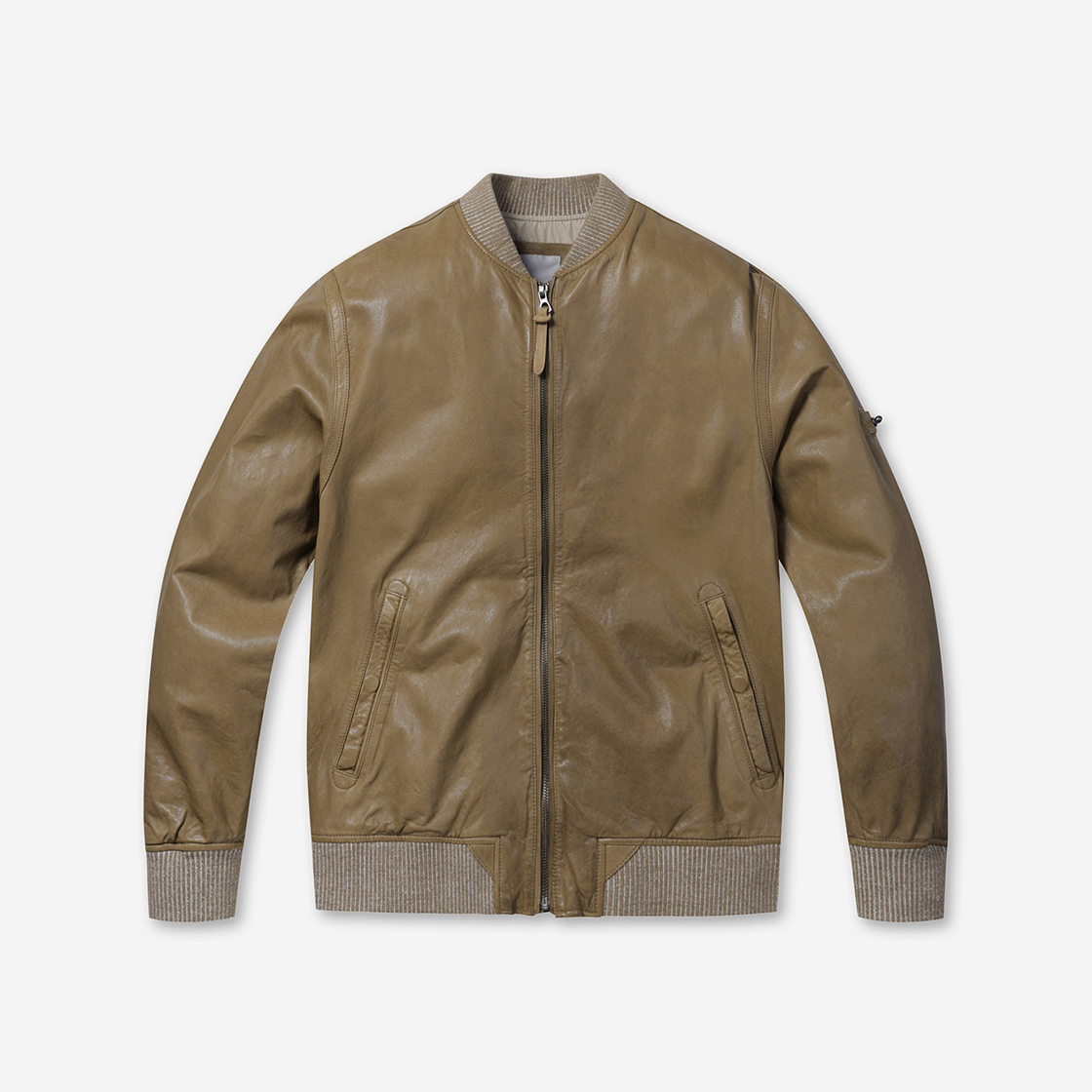 시리즈 블루종 양 가죽 점퍼 머스타드(SERIES Blouson Sheepskin Jumper Mustard)