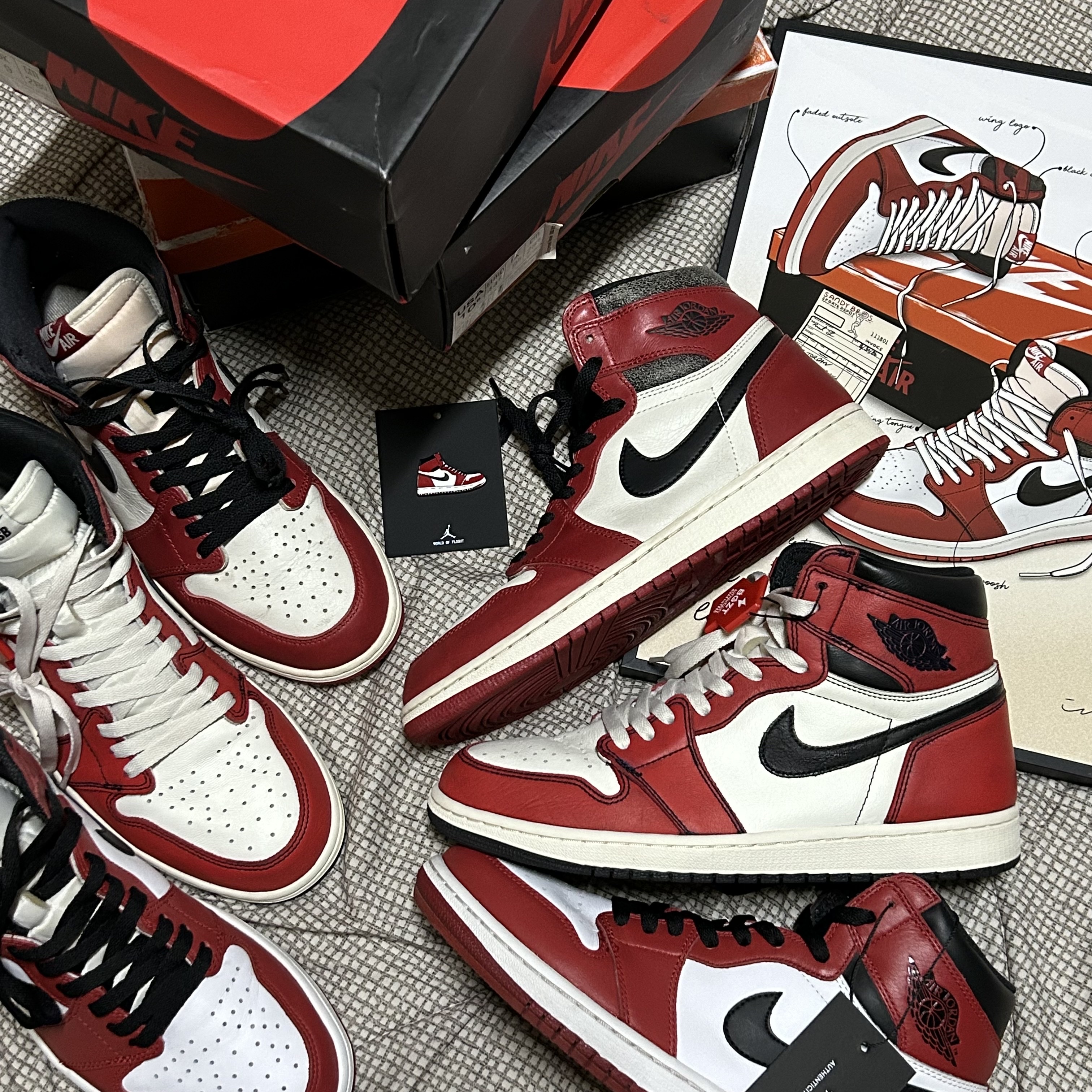 Jordan 1 Retro High OG Chicago 2015, Jordan 1 Retro High OG Defiant SB LA to Chicago 착용 스타일