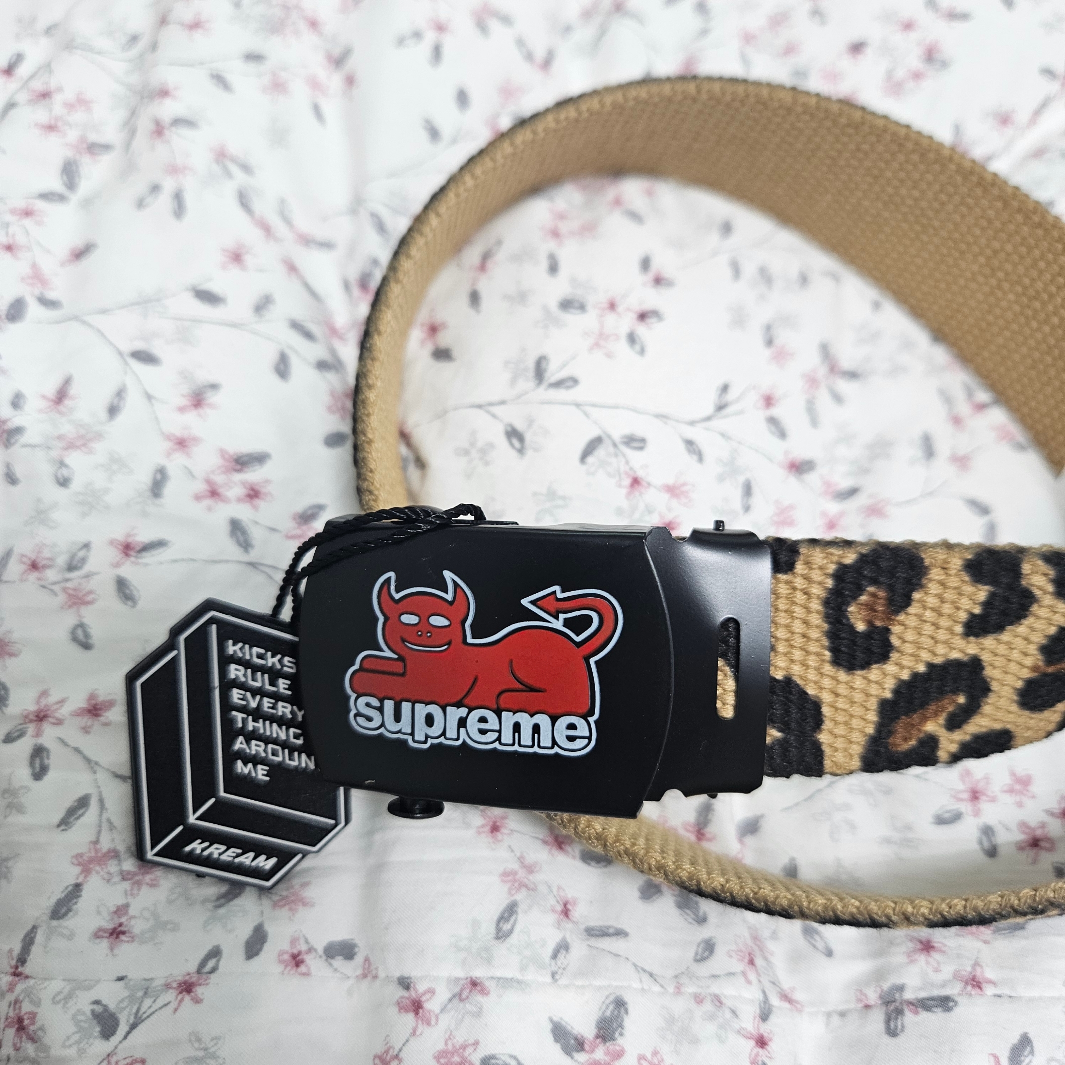 Supreme x Toy Machine Webbing Belt Leopard - 24SS 착용 스타일 - 2