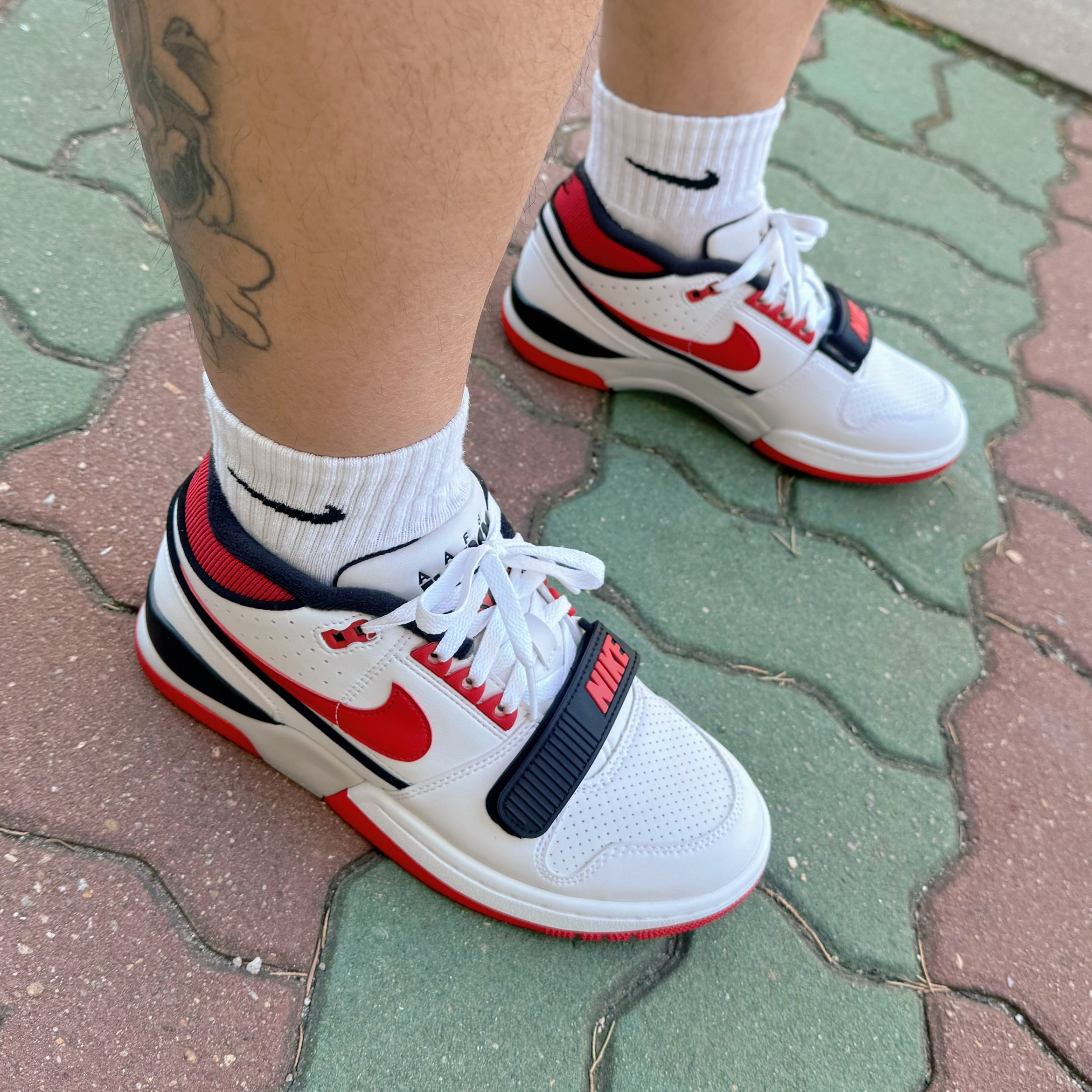 Nike x Billie Eilish Air Alpha Force 88 Fire Red and White 착용 스타일