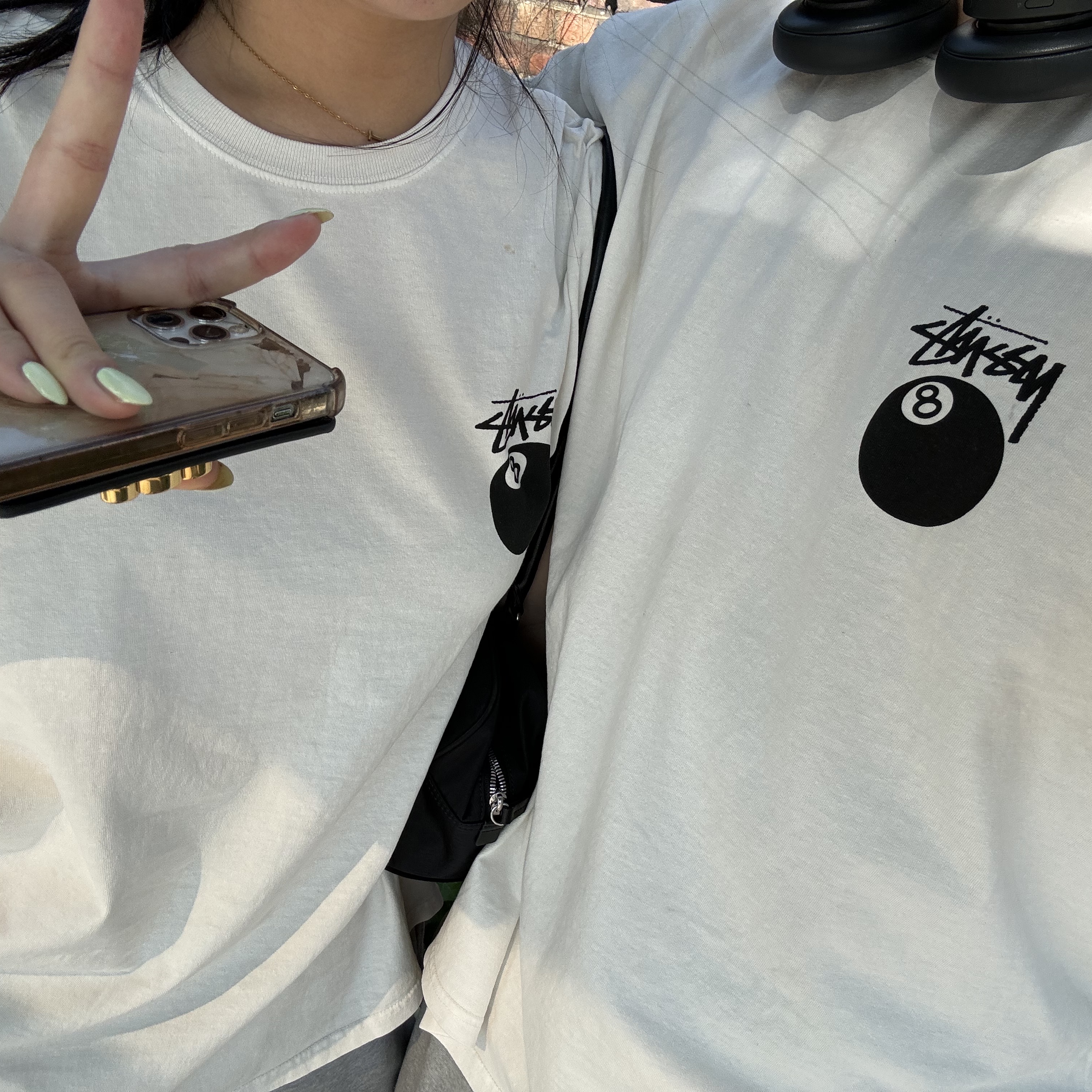 Stussy 8 Ball Pigment Dyed T-Shirt Natural 착용 스타일