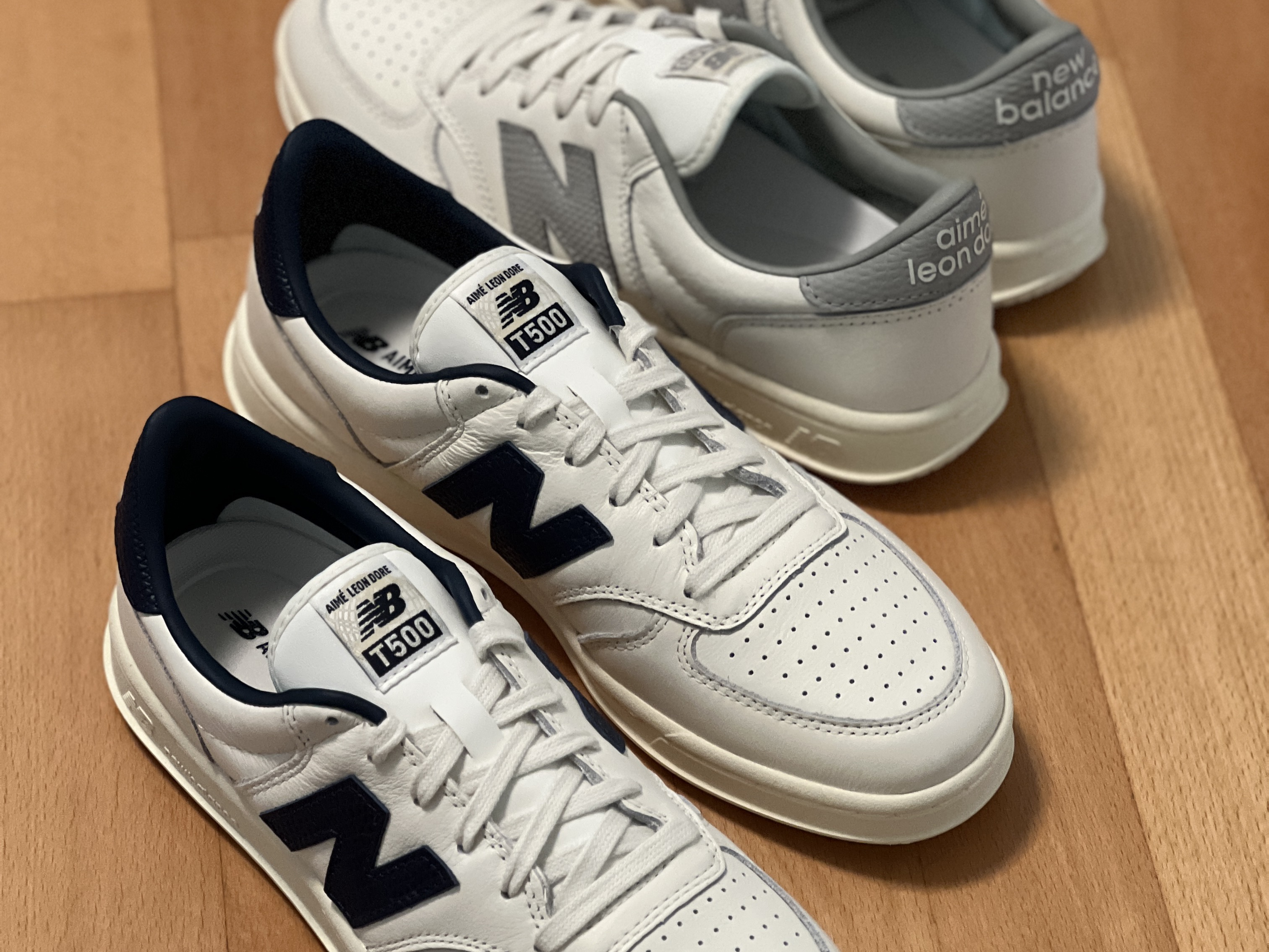 New Balance x Aime Leon Dore T500 Navy, New Balance x Aime Leon Dore T500 Grey 착용 스타일 - 2