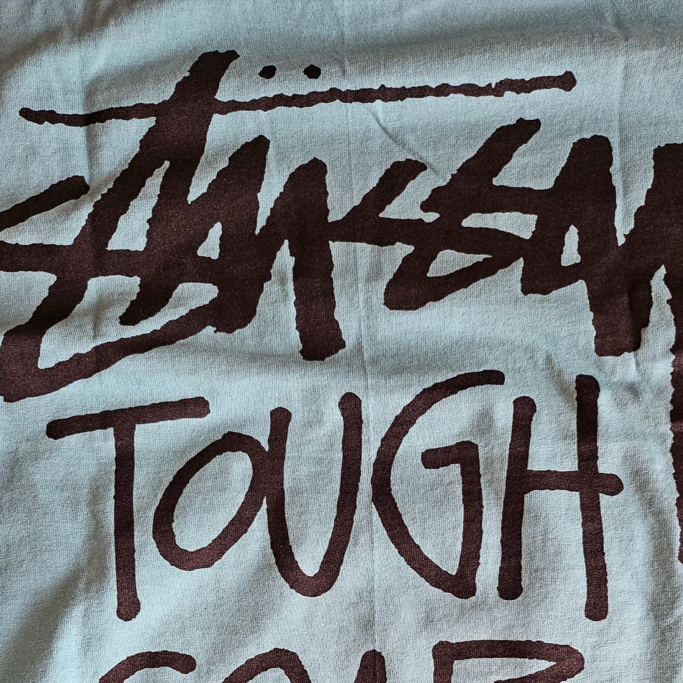 Stussy Tough Gear T-Shirt Ocean 착용 스타일