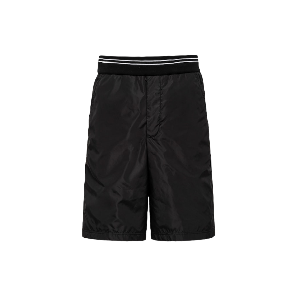 Prada Pique Bermudas Re-Nylon Details Black Black 상세 이미지 1