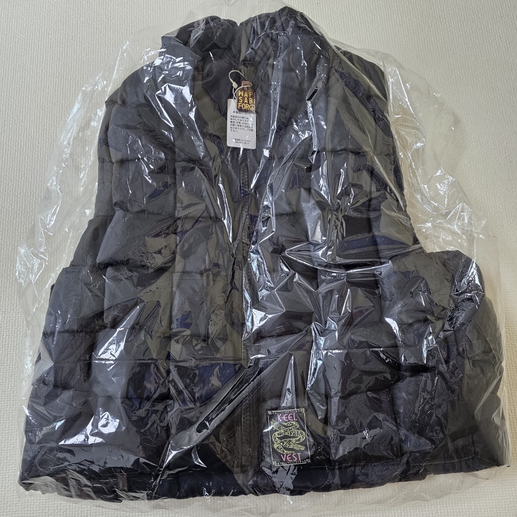 Kapital Ripstop Nylon Diet Keel Weaving Vest Black 착용 스타일 - 1