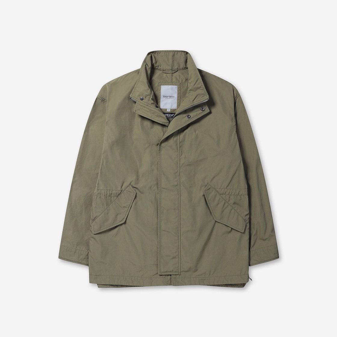 SACAS24111OLX SERIES Gipitex Stand-Neck Coat Olive - 대표 이미지 #1