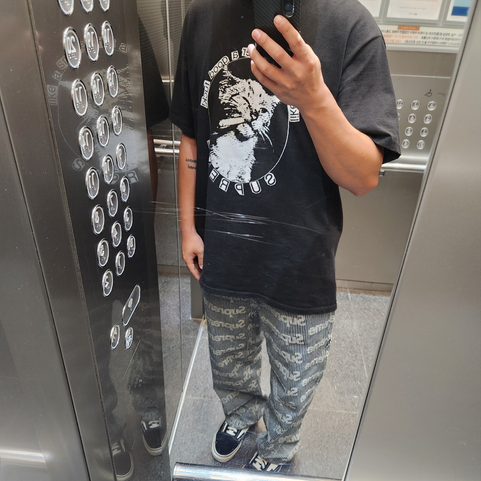 Supreme Denim Painter Pants Stripe - 24SS 착용 스타일 - 2