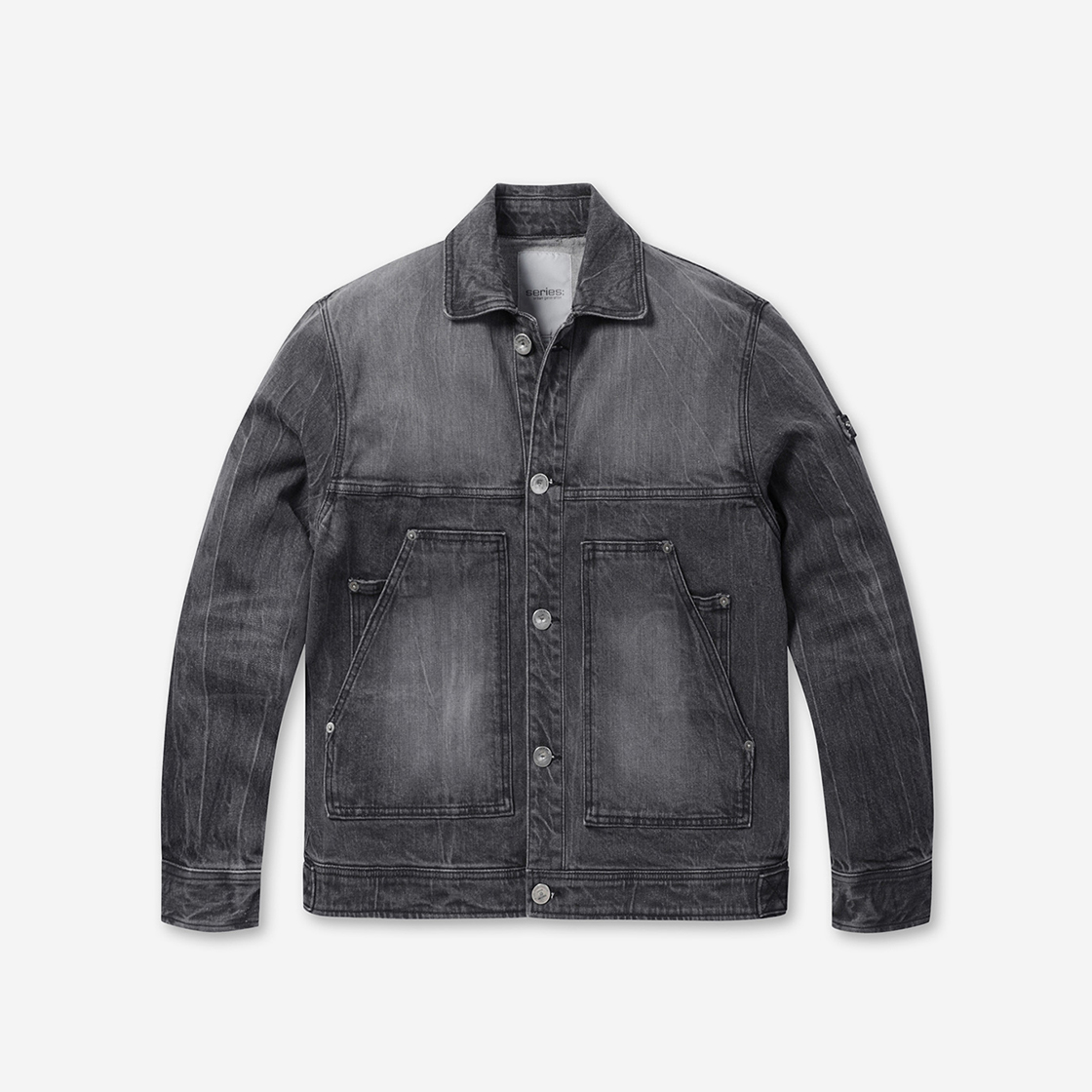 시리즈 더블 포켓 데님 점퍼 블랙(SERIES Double Pocket Denim Jumper Black)