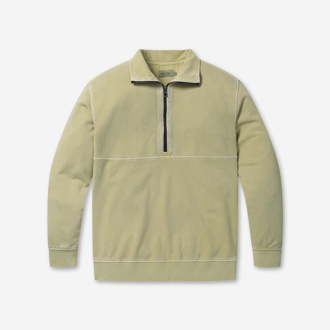 시리즈 빈티지 워싱 반집업 스웻 셔츠 머스타드(SERIES Vintage Washing Half-Zipup Sweat Shirt Mustard)