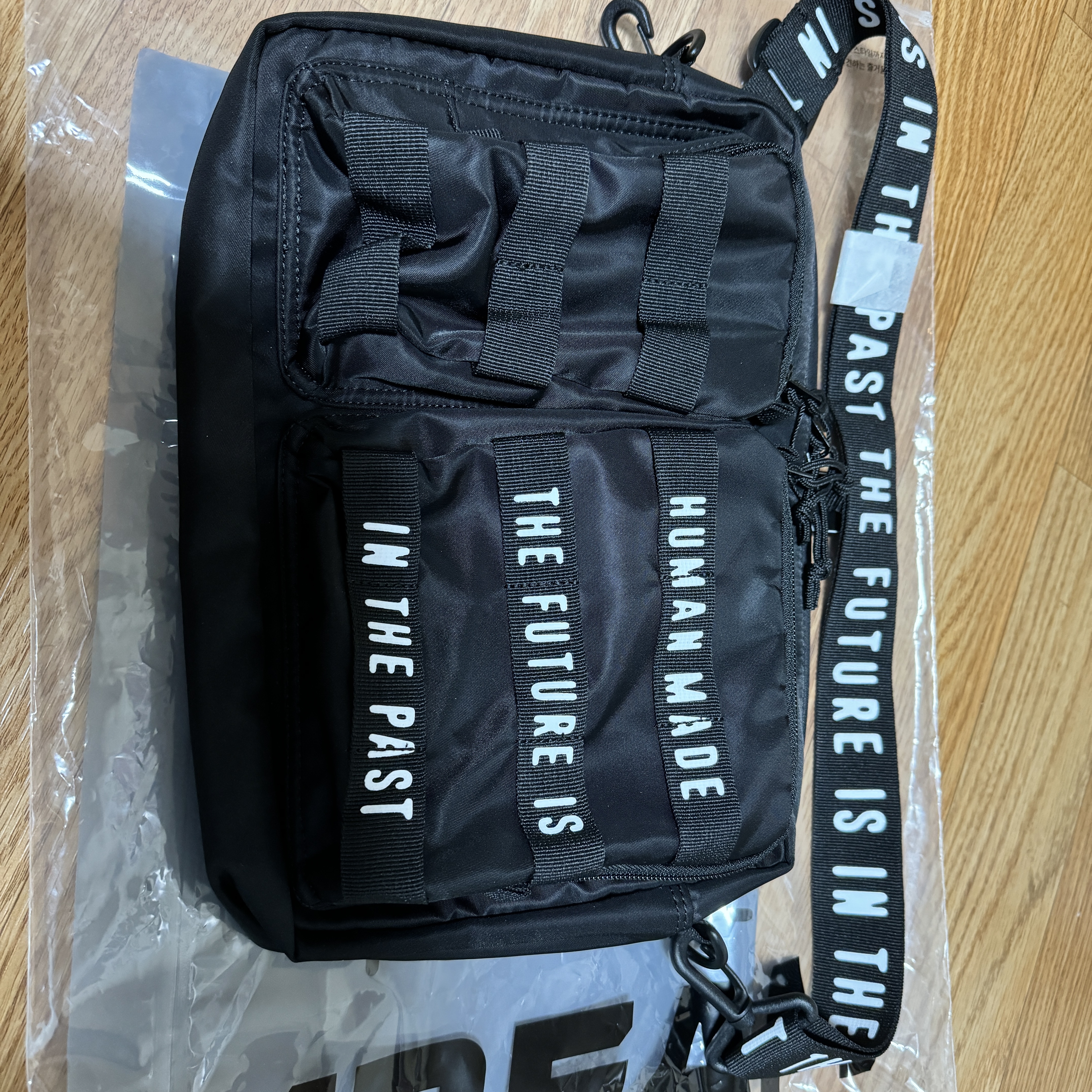 Human Made Military Pouch Large Black 착용 스타일 - 1