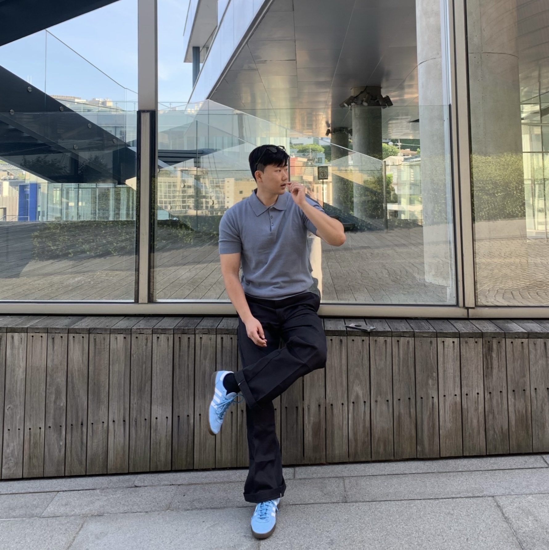 Adidas Spezial Handball Light Blue, Dickies Loose Fit Double Knee Work Pants Black 착용 스타일 - 3