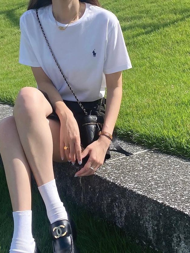 Carhartt WIP S/S Pocket T-Shirt White, Supreme Signature Label S/S Top White - 21SS 착용 스타일 - 4