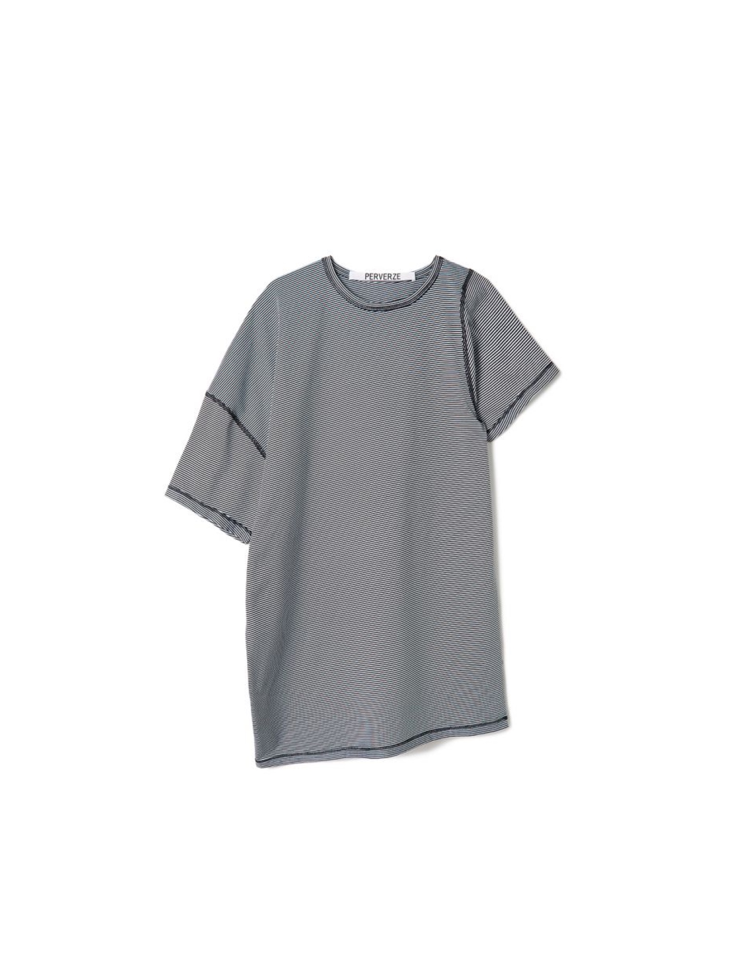 Perverze Women Cropped Hoodie Knit Top Navy 착용 스타일 - 2