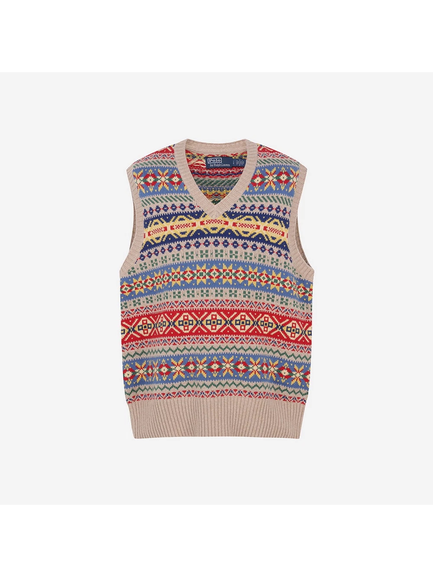 [30%적립] Polo Ralph Lauren Fair Isle Vest Beige Khaki, [30% 적립] Polo Ralph Lauren Classic Fit Garment Dyed Oxford Shirt White 착용 스타일 - 6