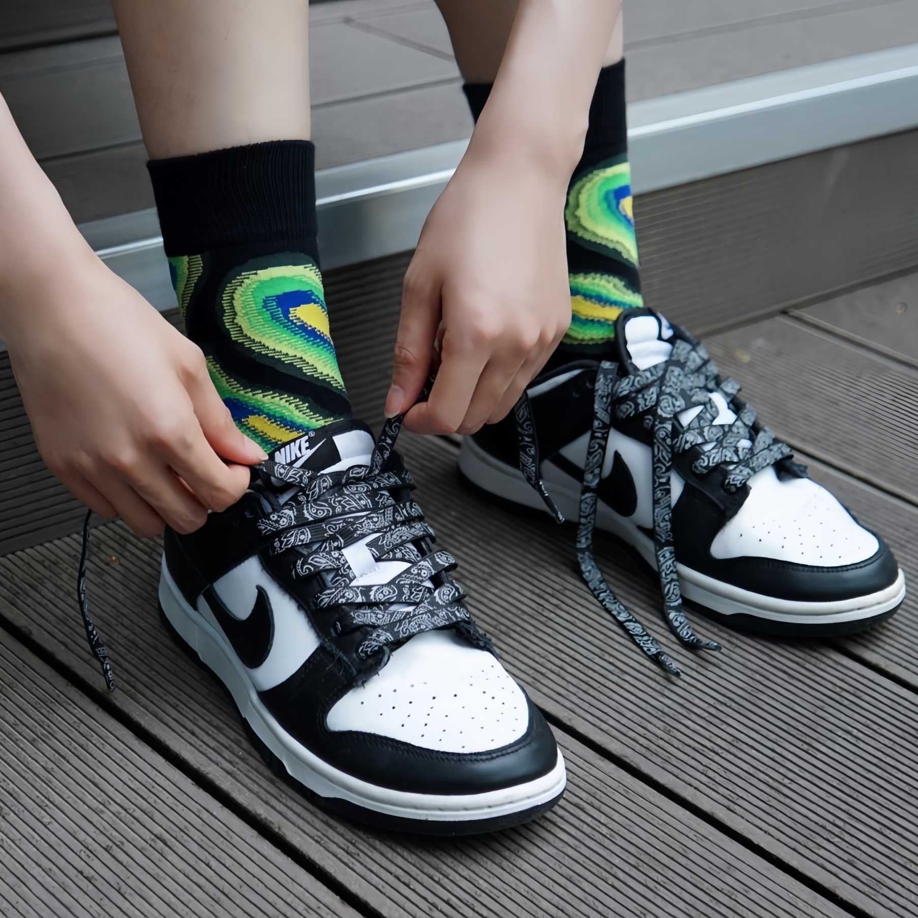 Nike Dunk Low Retro Black 착용 스타일