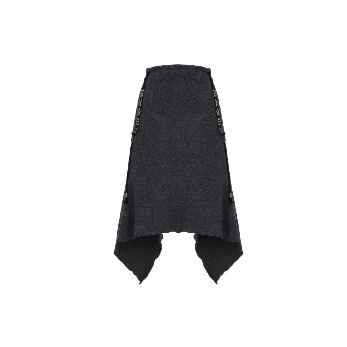 23FWBTW03CH Cost per Kilo Teeth String Flare Skirt Charcoal