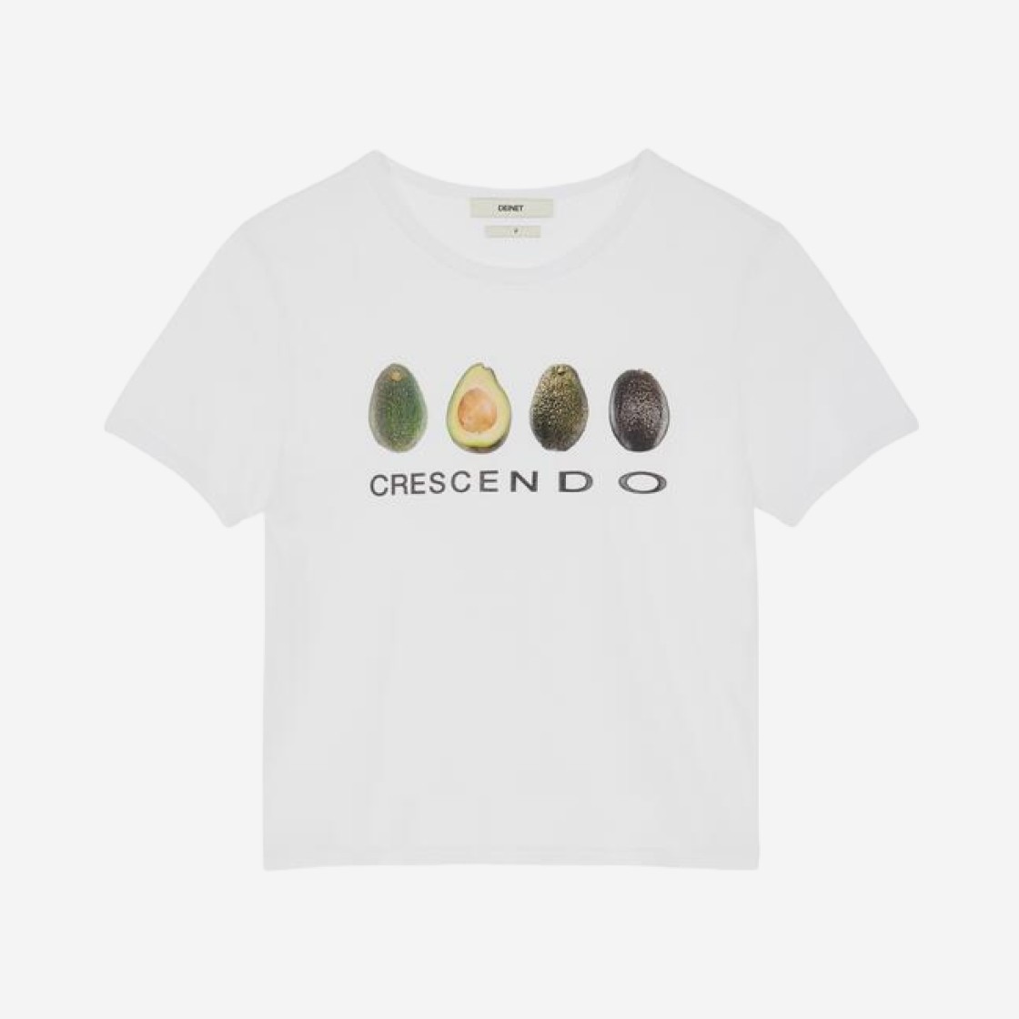 (W) Deinet Avocado Jello T-Shirts in White 상세 이미지 1