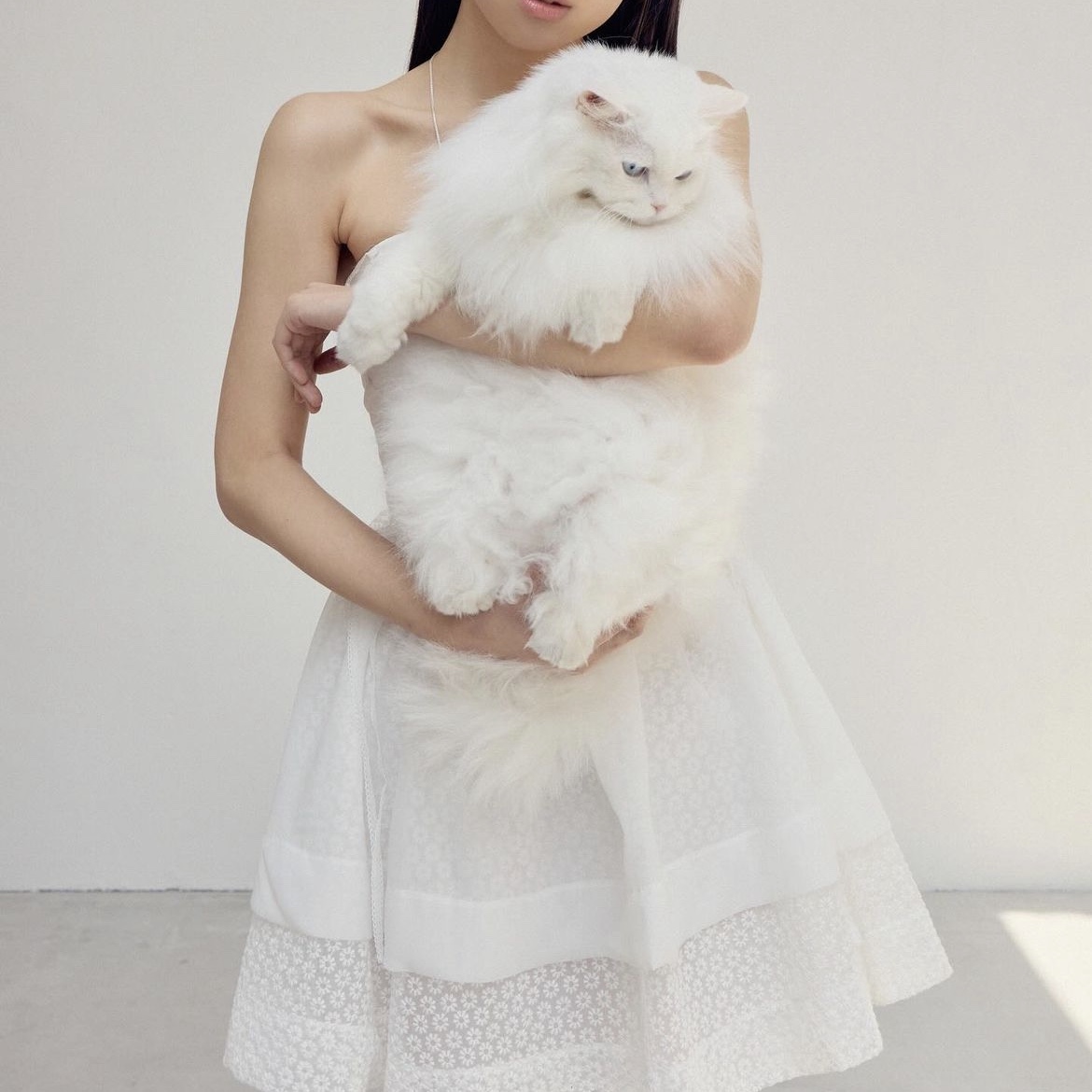 [KREAM 단독 / 예약 배송] FLETTA 89 Lace Top Dress Mini 착용 스타일
