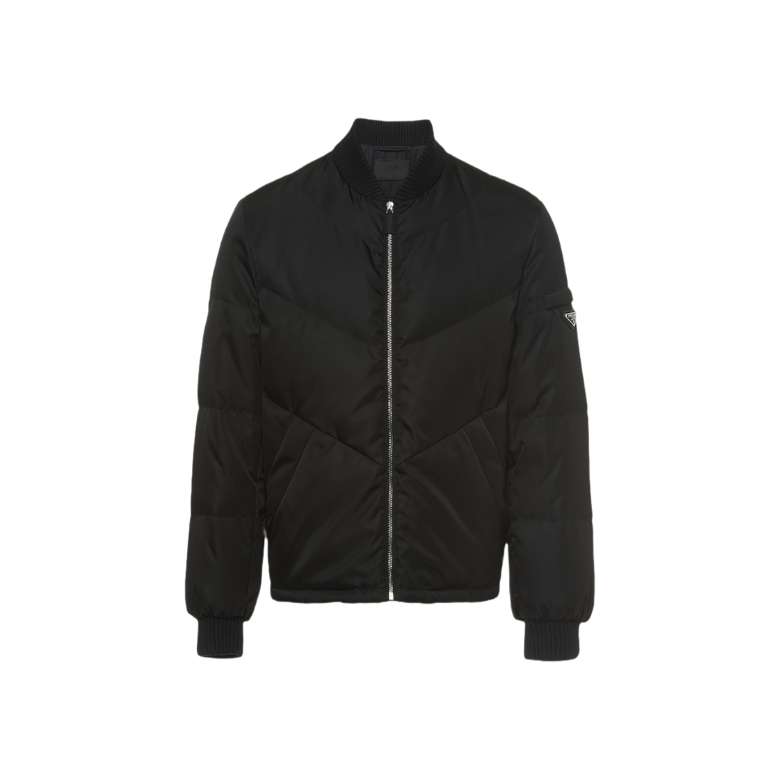 Prada Re-Nylon Cropped Down Jacket Black 상세 이미지 1