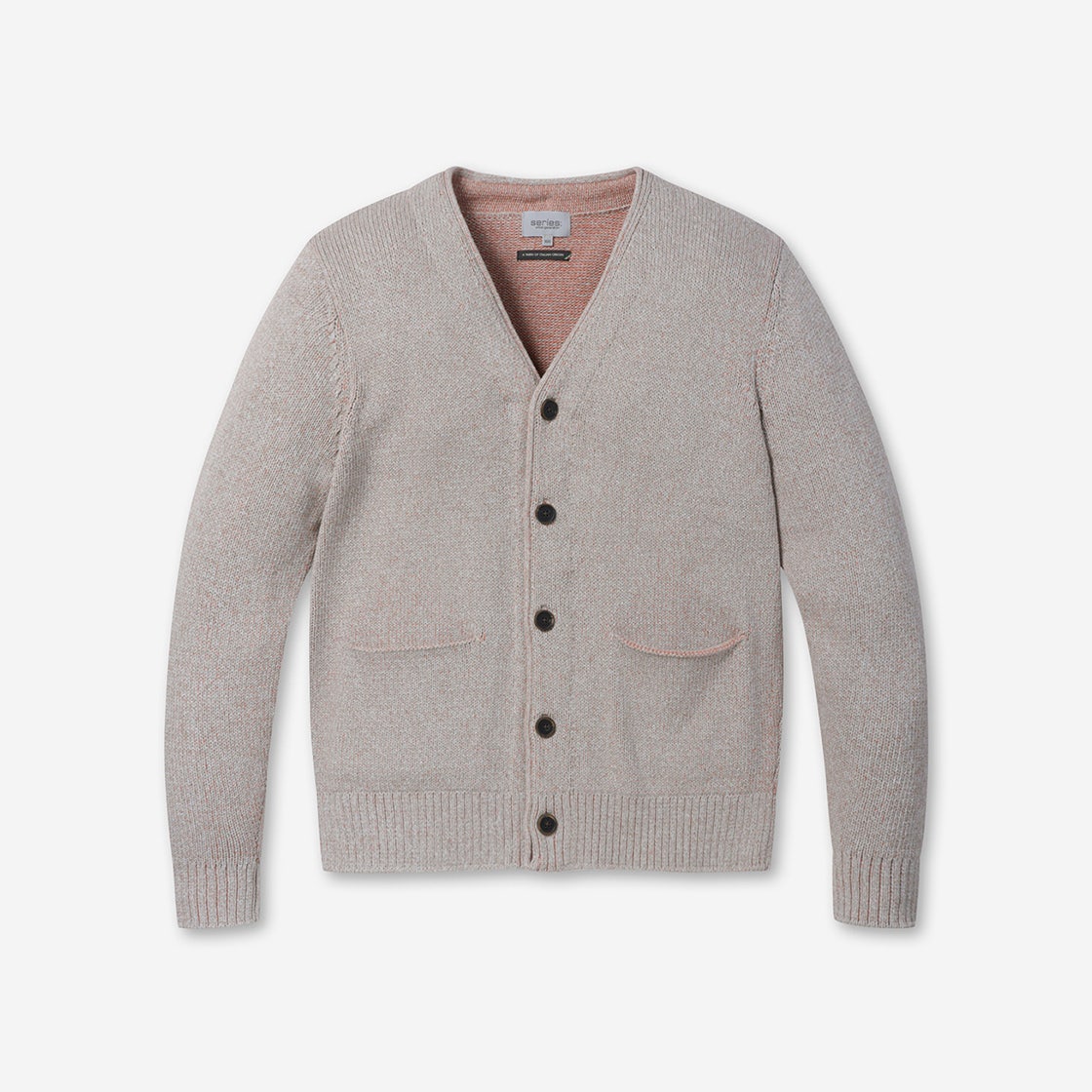 SAWAS24011OAT SERIES Melange Cotton Knit Cardigan Oatmeal - 대표 이미지 #1
