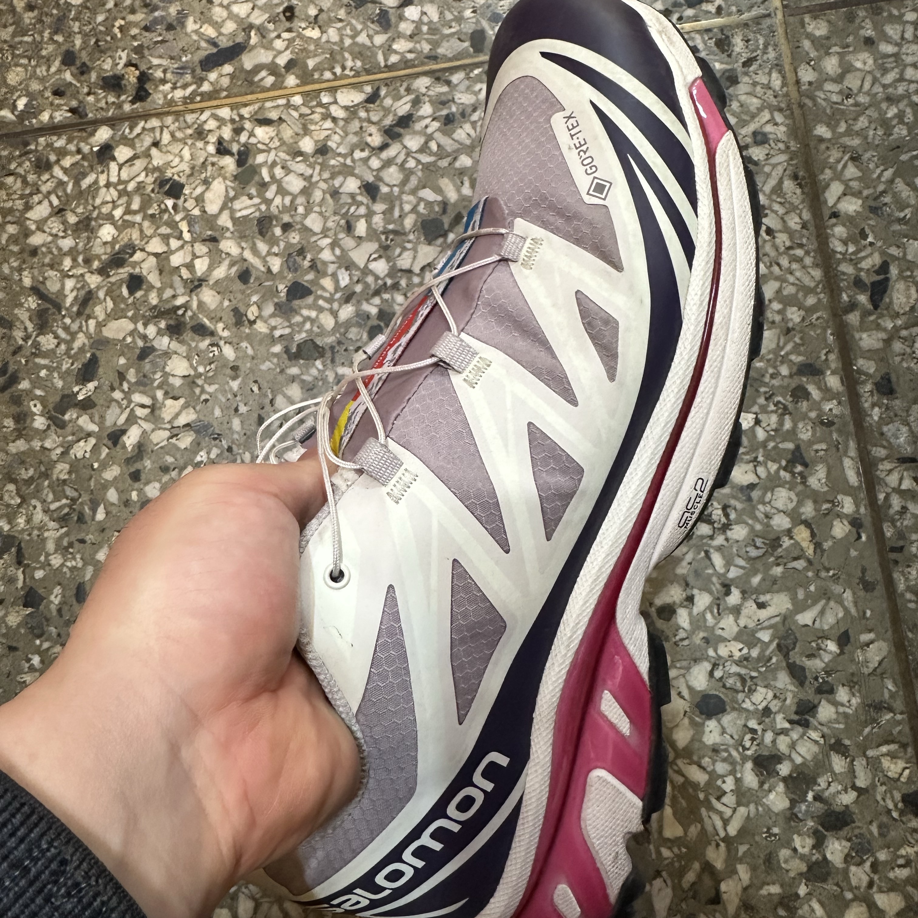 Salomon x Kith XT-6 Gore-Tex Quail Moonscape Vanilla Ice 착용 스타일