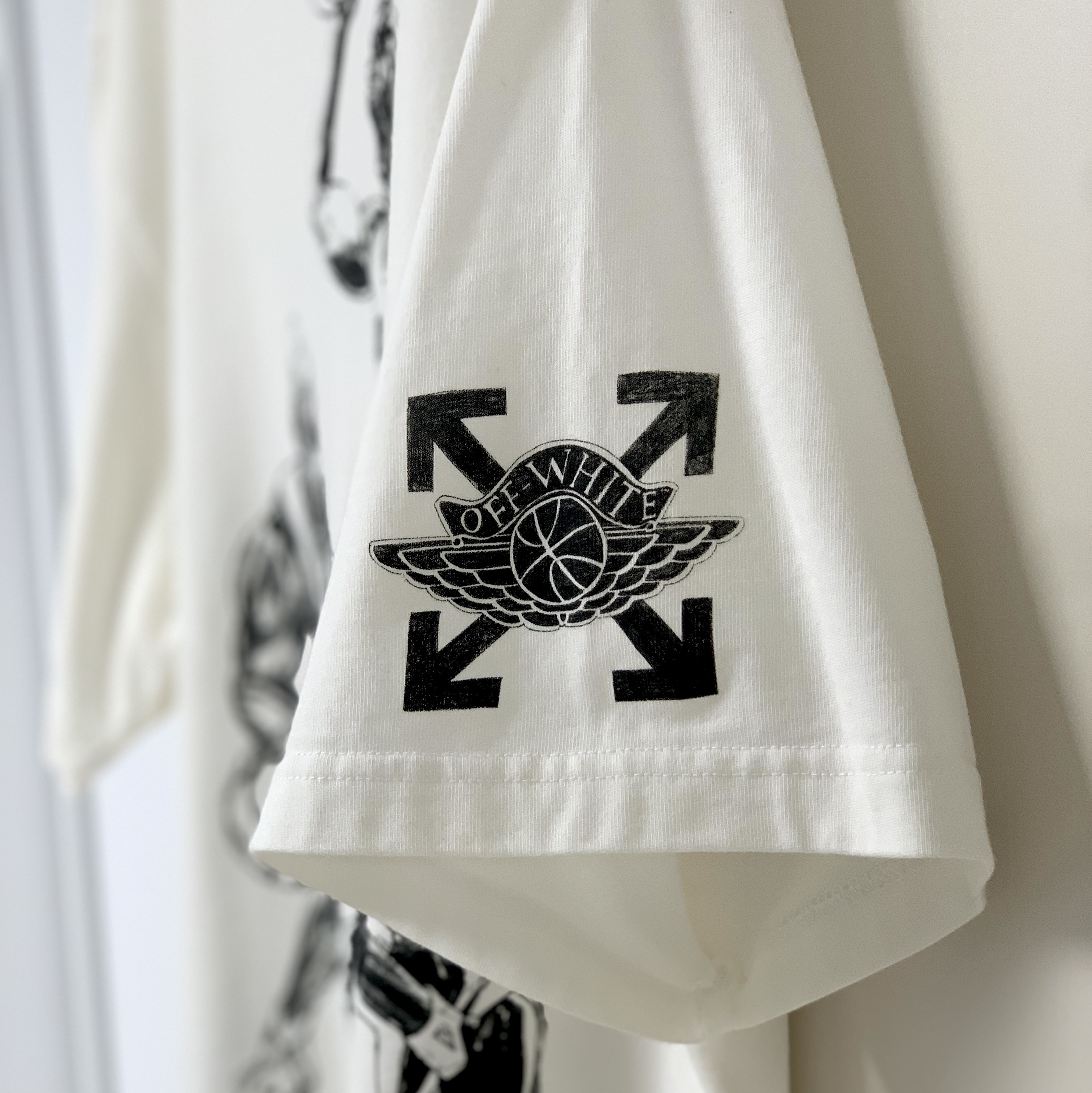 Jordan x Off-White S/S T-Shirt White - US/EU, Jordan x Off-White S/S T-Shirt White - Asia 착용 스타일 - 2