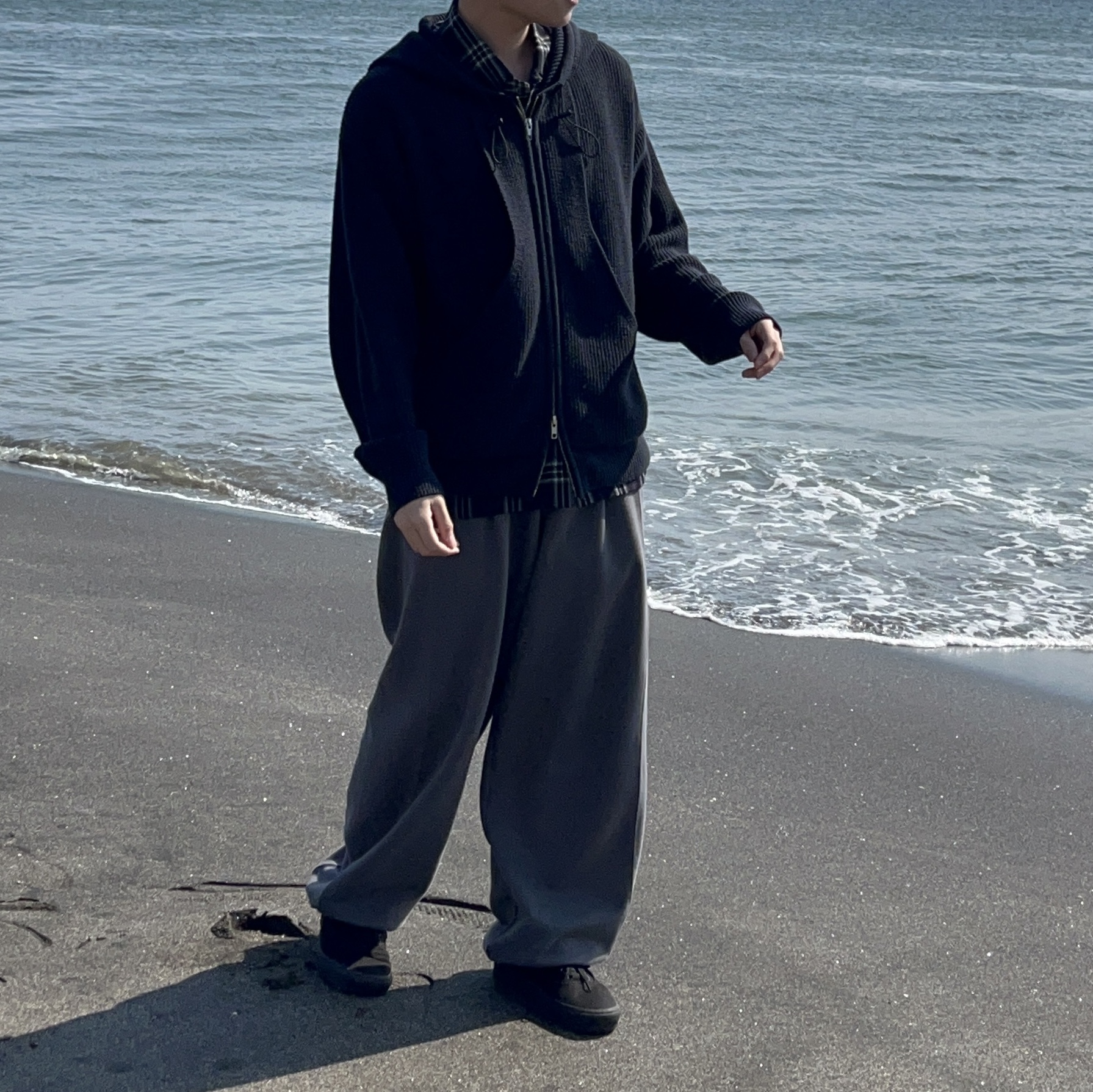 Polyteru Human Index Human Jumbo 1/2 T-Shirt Gray, Polyteru Human Index Index Track Pants Black/White 착용 스타일 - 1