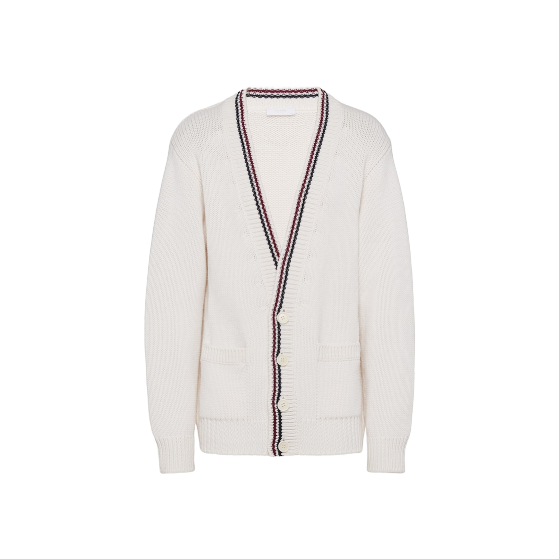 Prada Cashmere Cardigan White 상세 이미지 1