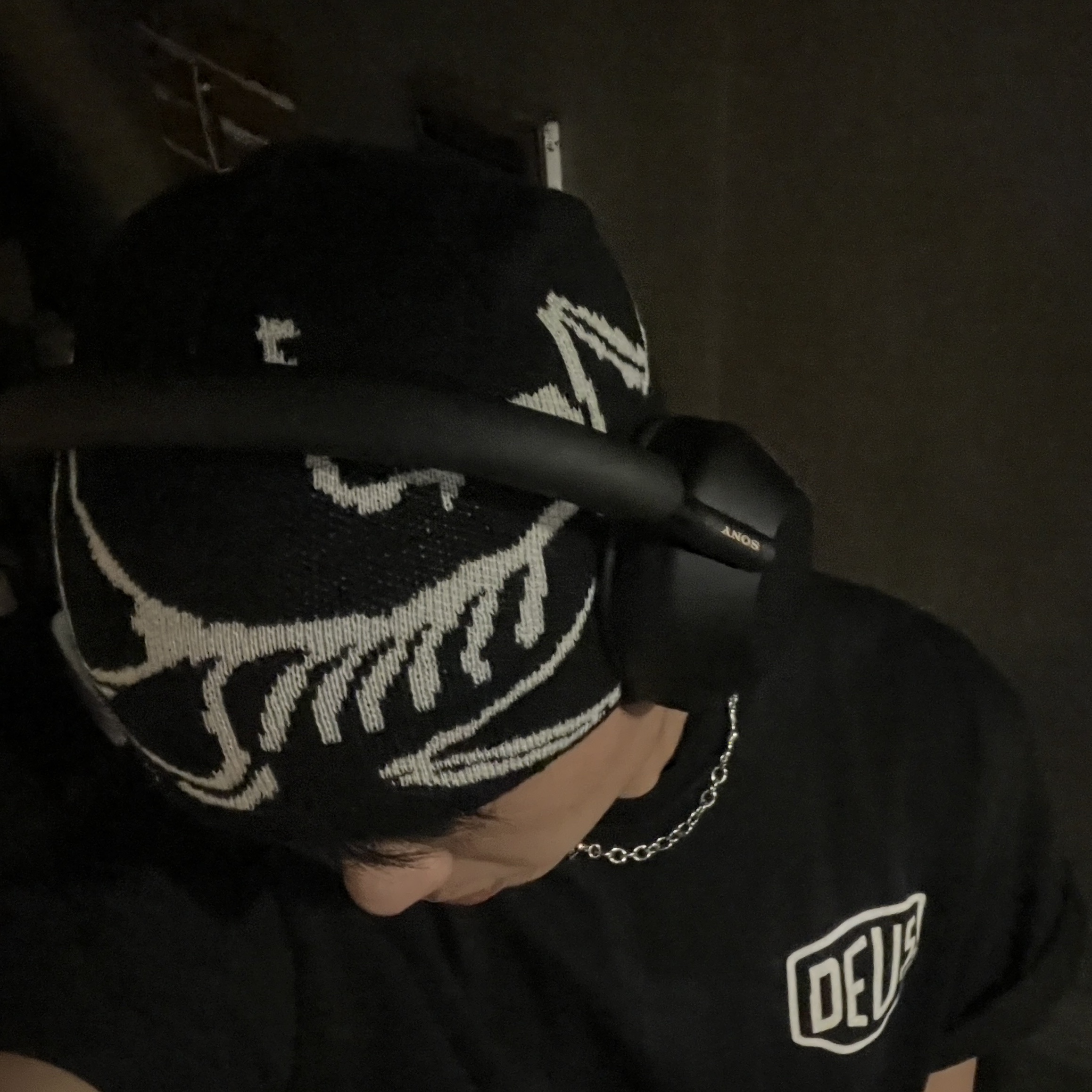 Arc'teryx Bird Head Toque Orca, Deus Ex Machina Seoul College T-Shirt Black 착용 스타일