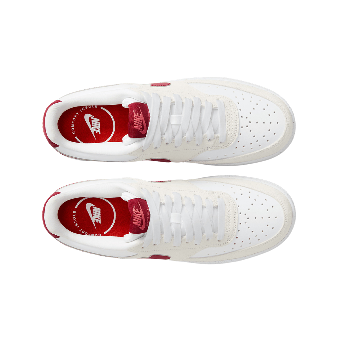 (W) 나이키 코트 비전 로우 화이트 팀 레드((W) Nike Court Vision Low White Team Red) - 2