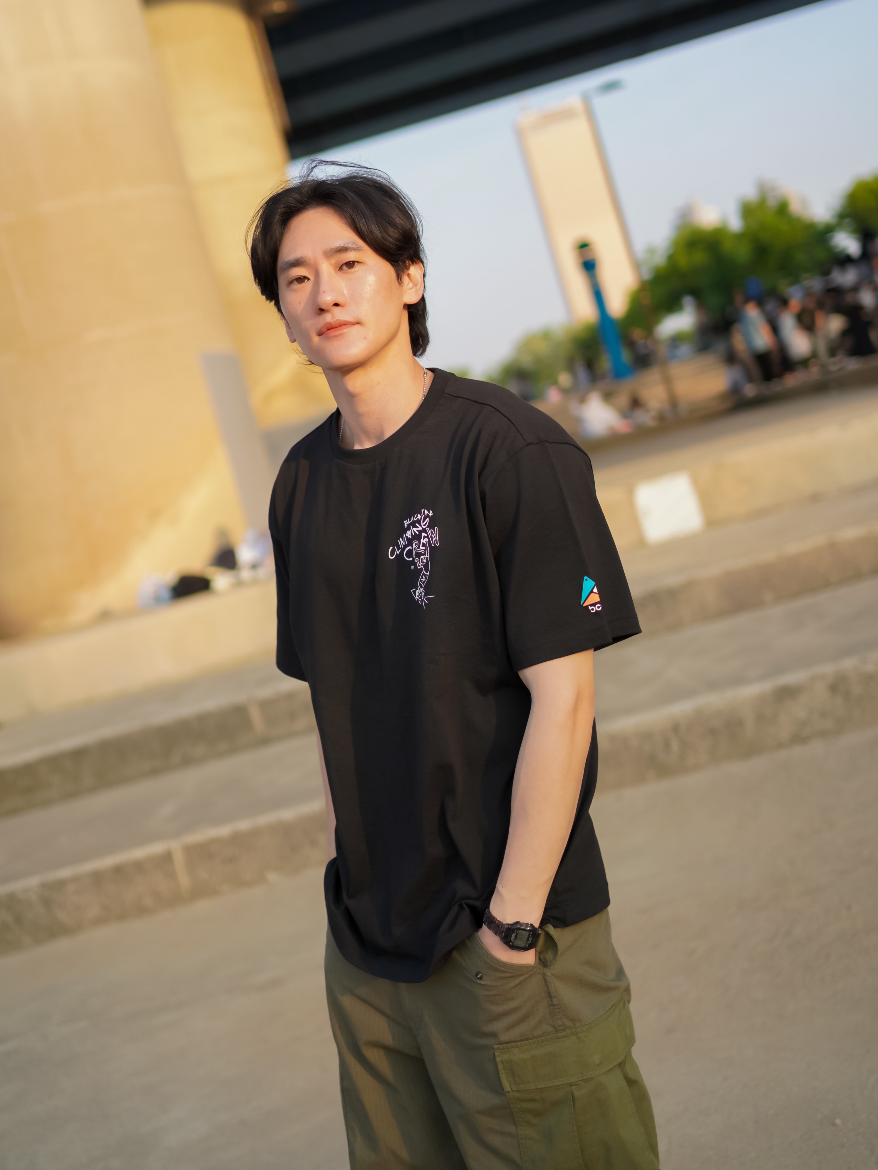 Nanamica Cargo Pants Khaki 착용 스타일 - 1